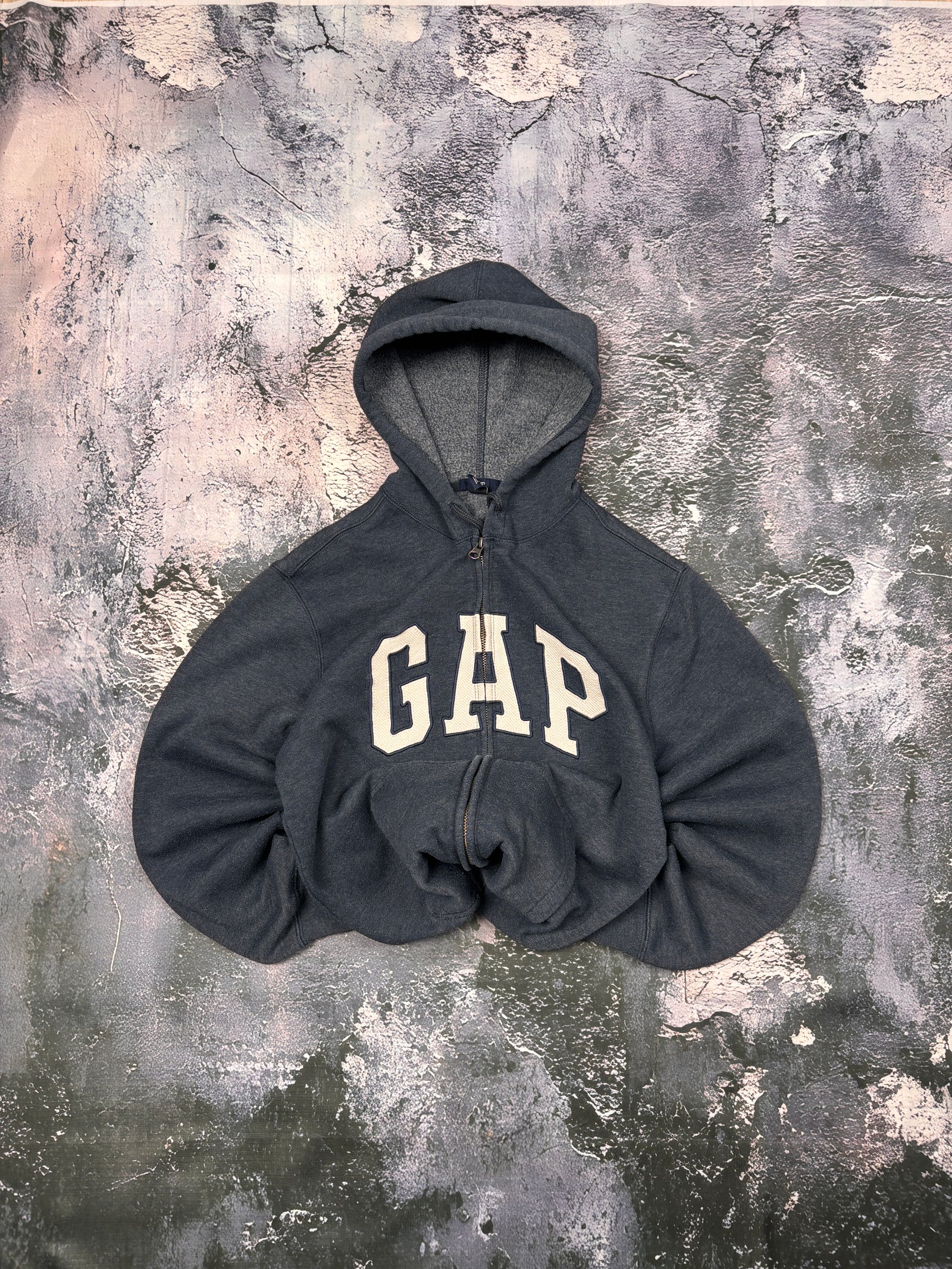 BLUZA HOODIE GAP VINTAGE RETRO GRANATOWA BASIC