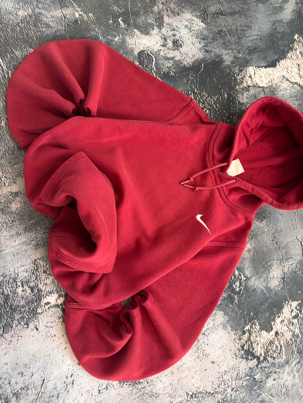 Bluza hoodie oversize czerwona american vintage oldschool retro streetwear nike basic