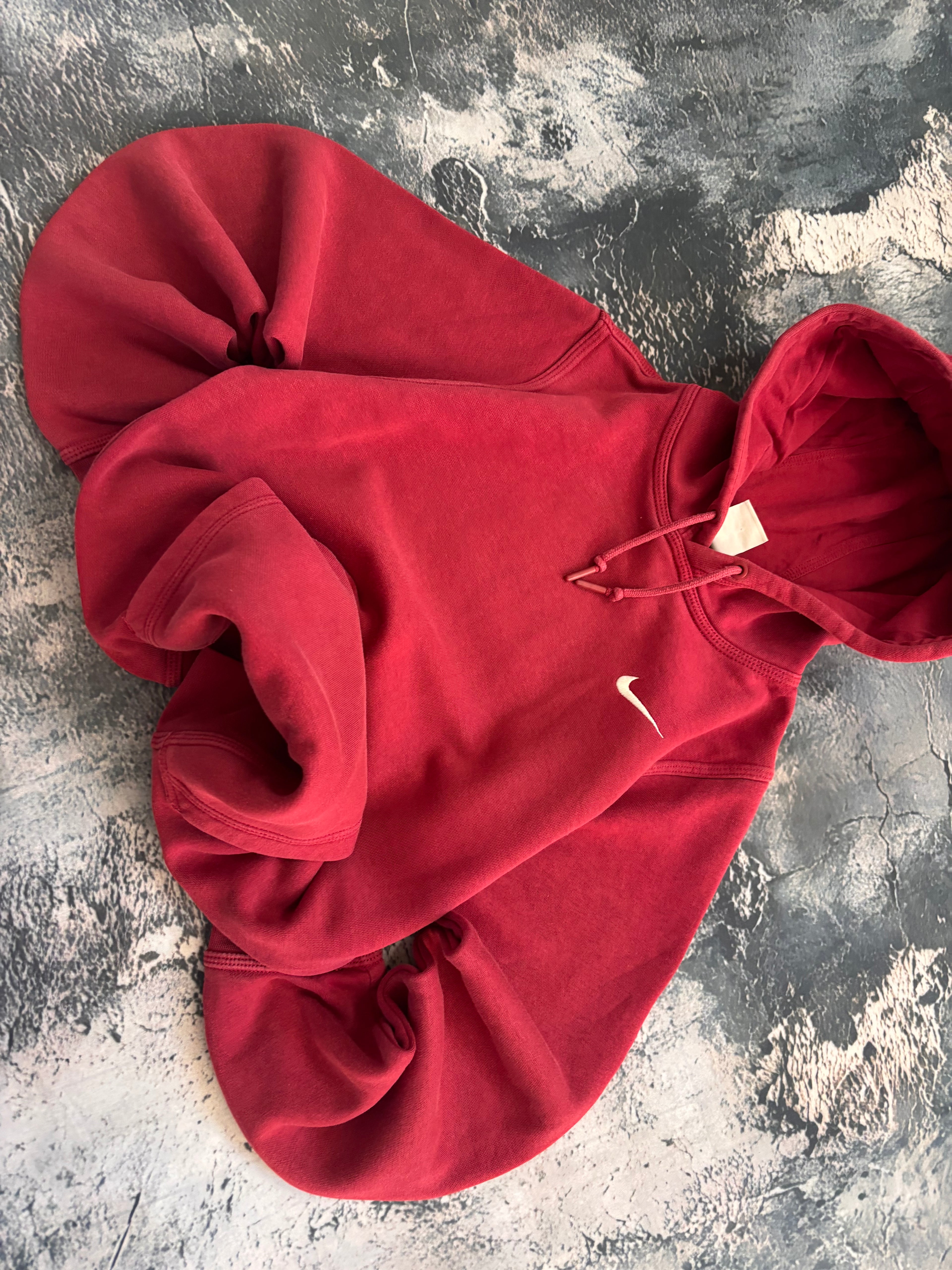 Bluza hoodie oversize czerwona american vintage oldschool retro streetwear nike basic