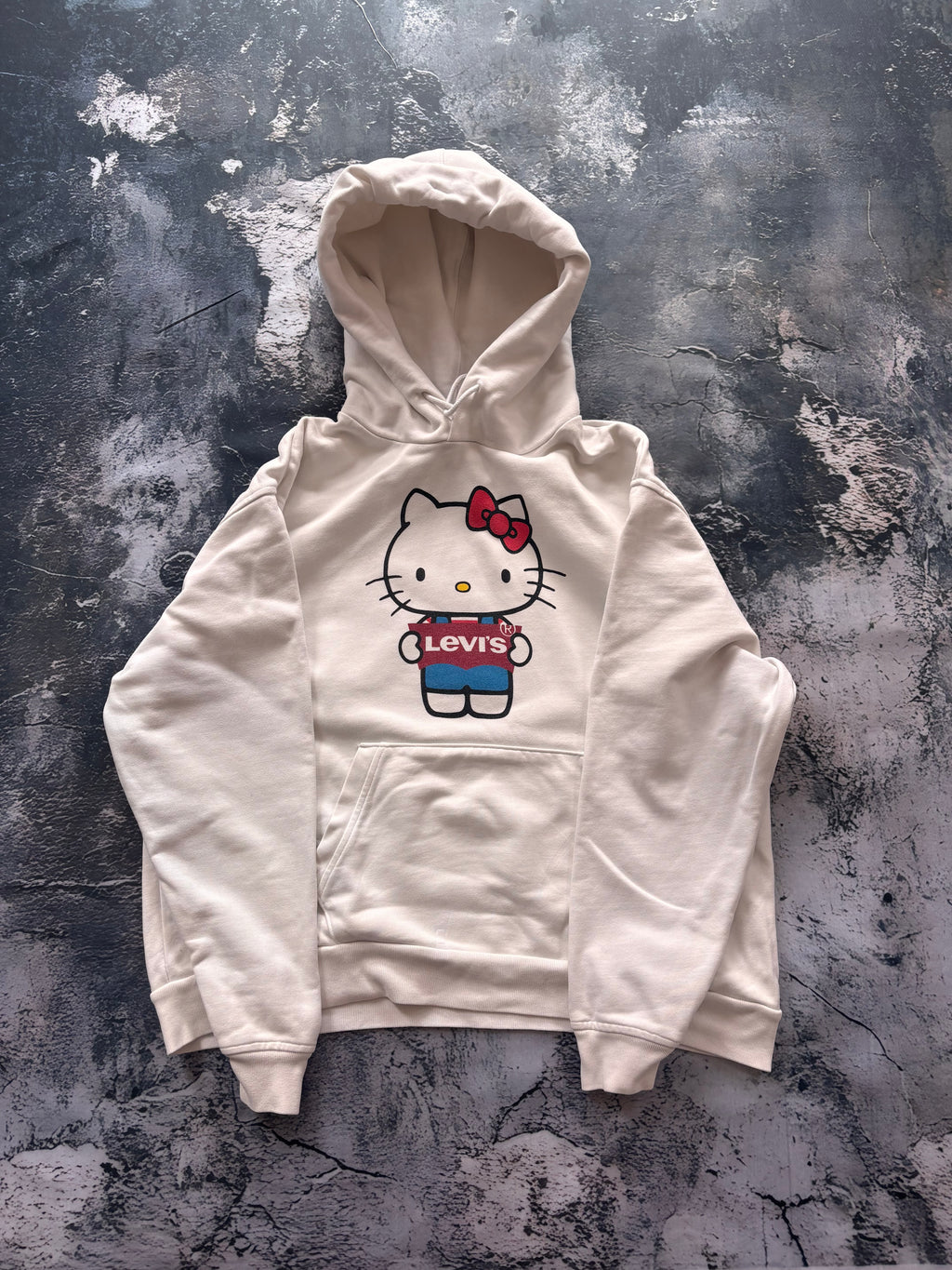 bluza hoodie HELLO KITTY X LEVIS vintage biała