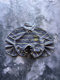 bluza crewneck jeansowa unikat żółto-niebieska vintage