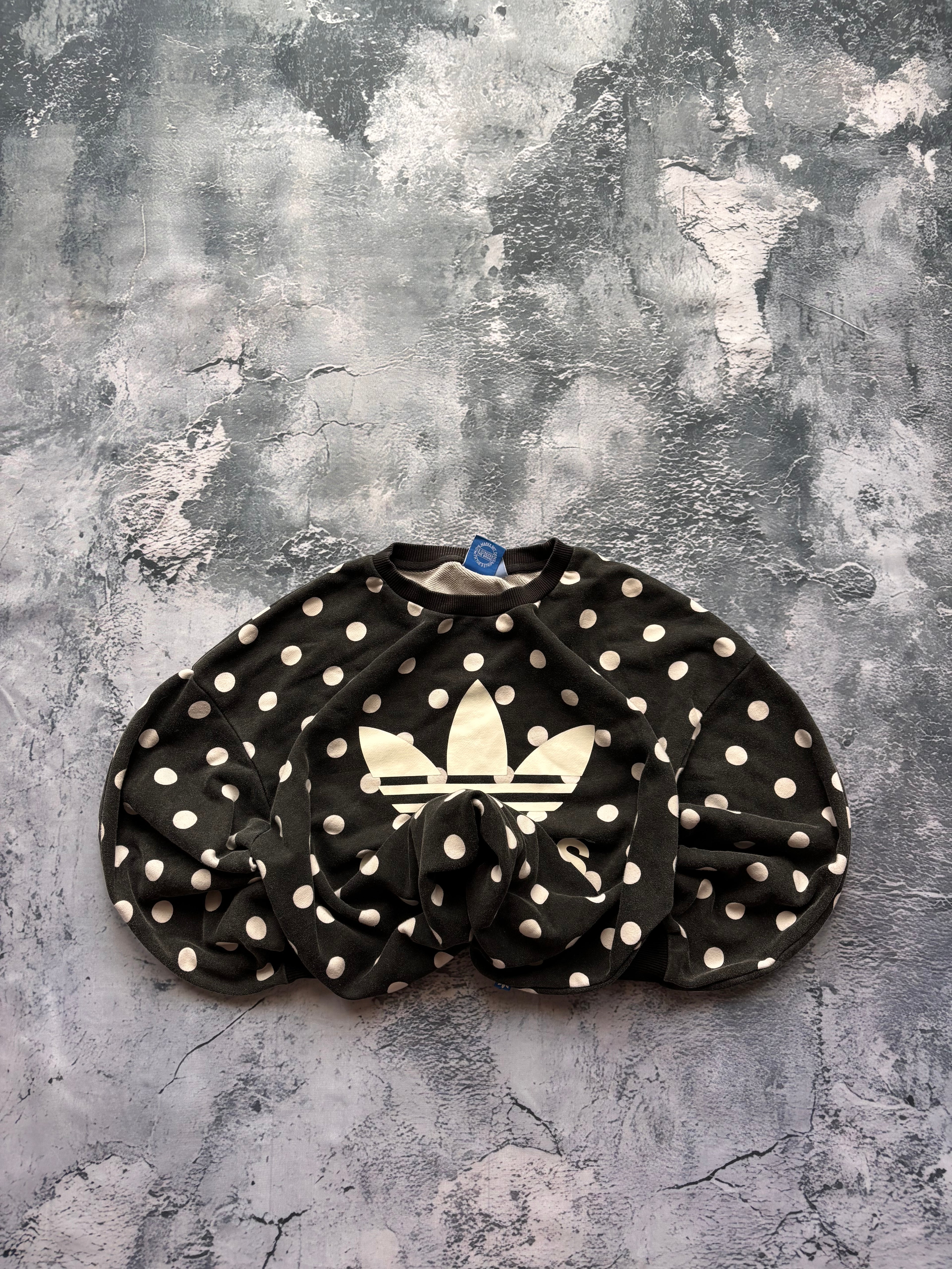 bluza crewneck Adidas viralowe a tiktoka kropki czarna