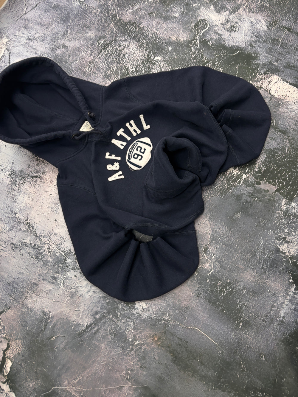 BLUZA HOODIE ABERCROMBIE FOOTBALL VINTAGE GRANAT