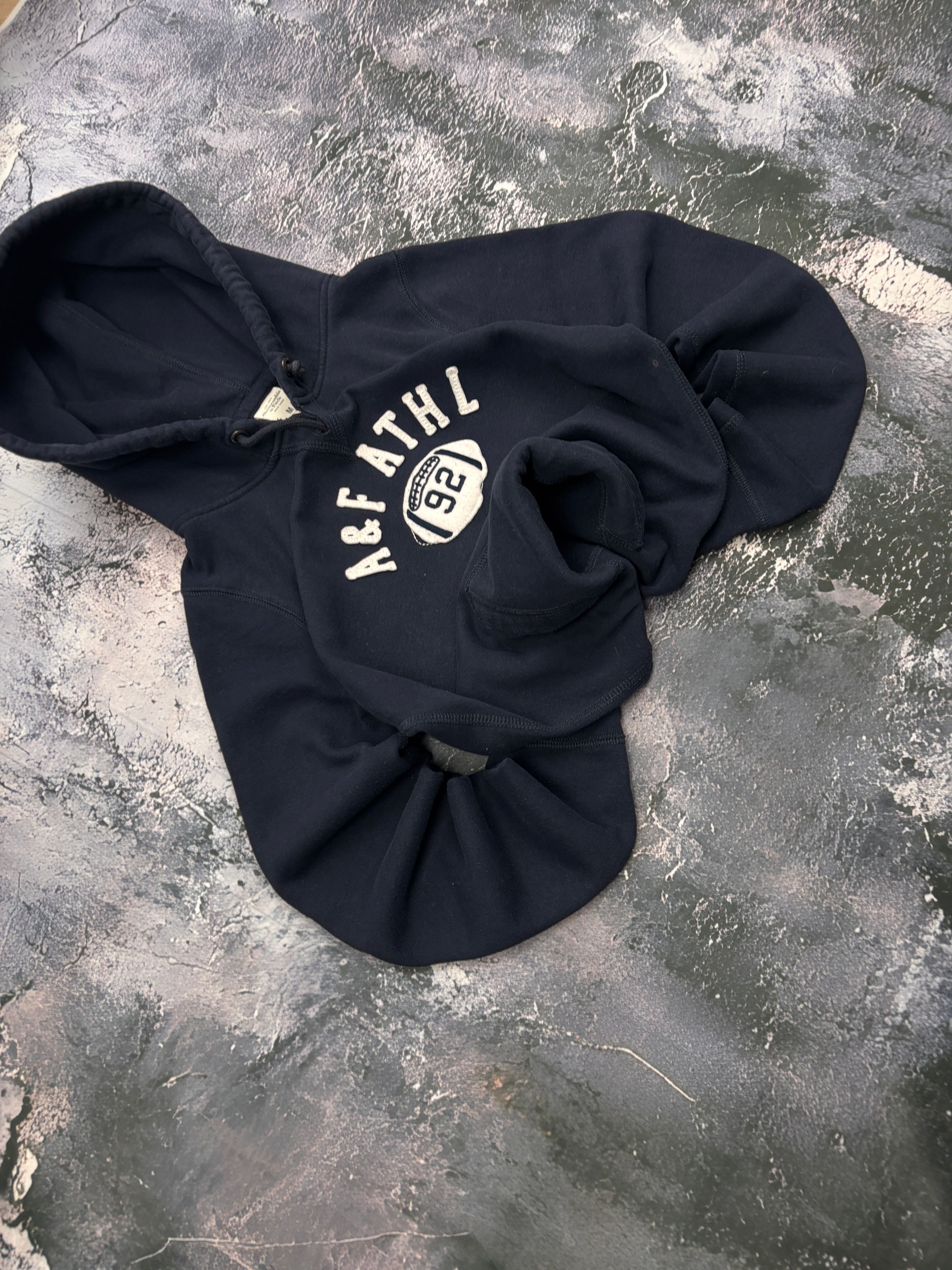 BLUZA HOODIE ABERCROMBIE FOOTBALL VINTAGE GRANAT