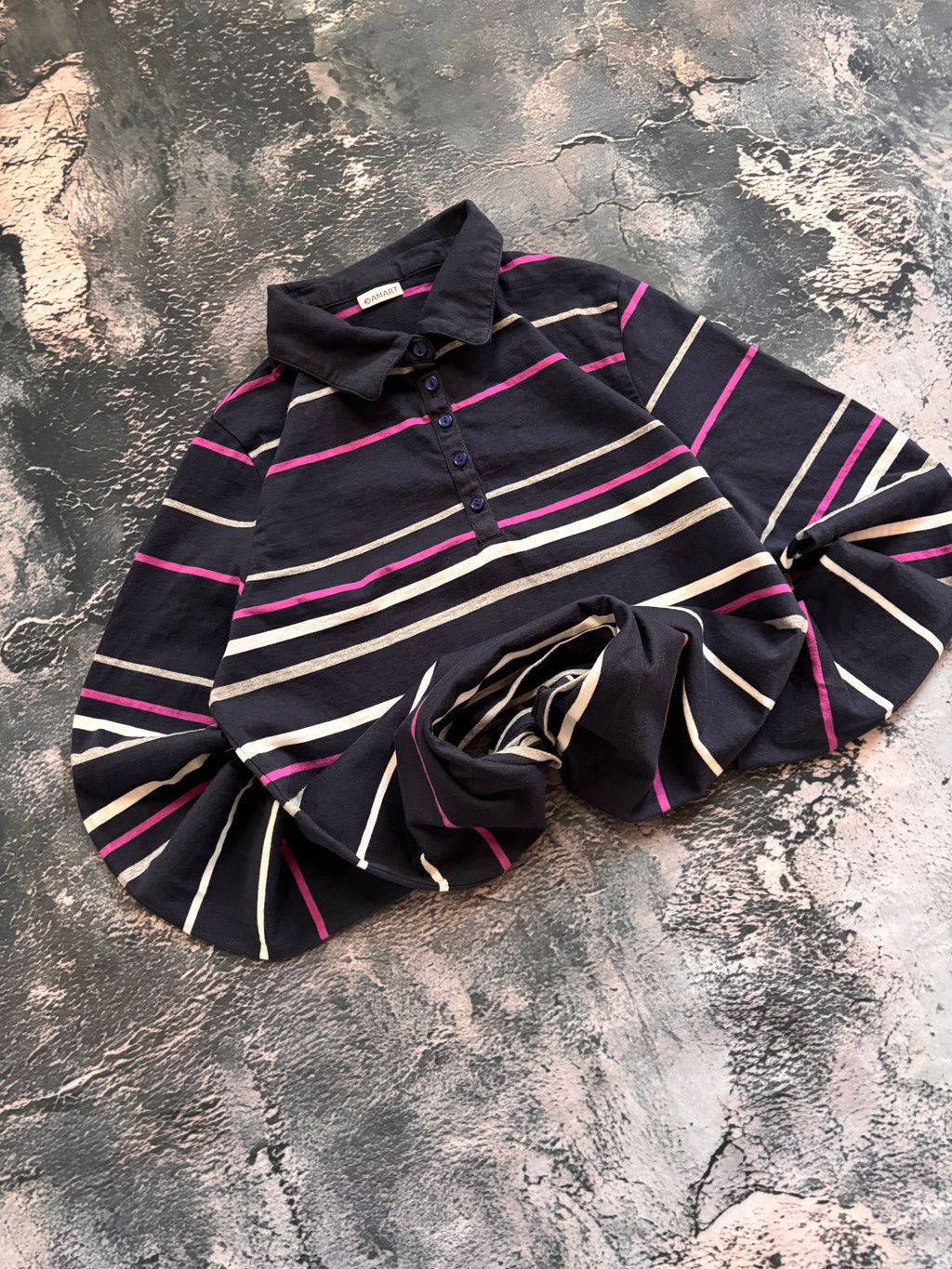Koszulka longsleeve polo oversize vintage oldschool retro 90s preppy rugby