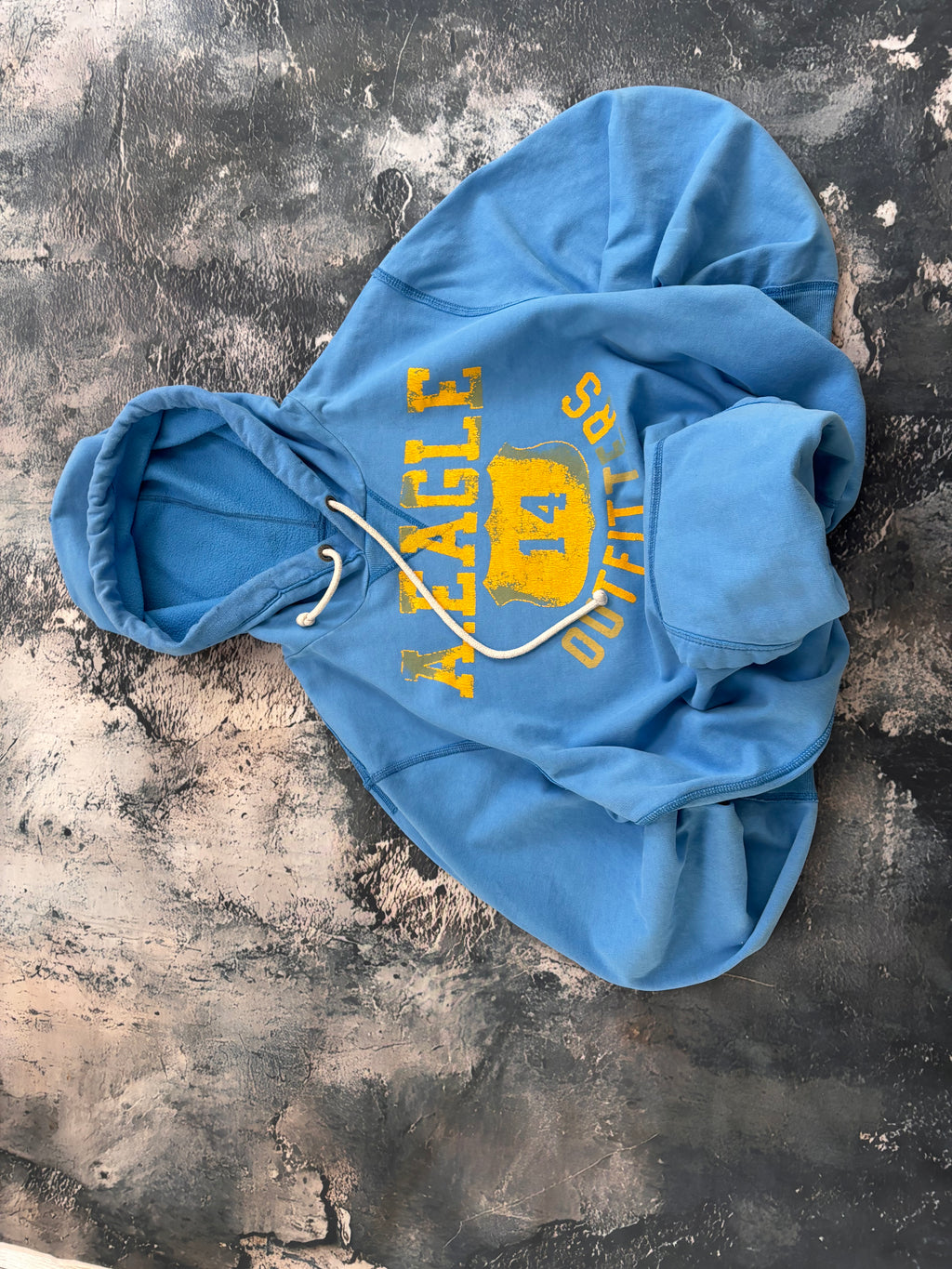 bluza hoodie niebieska college