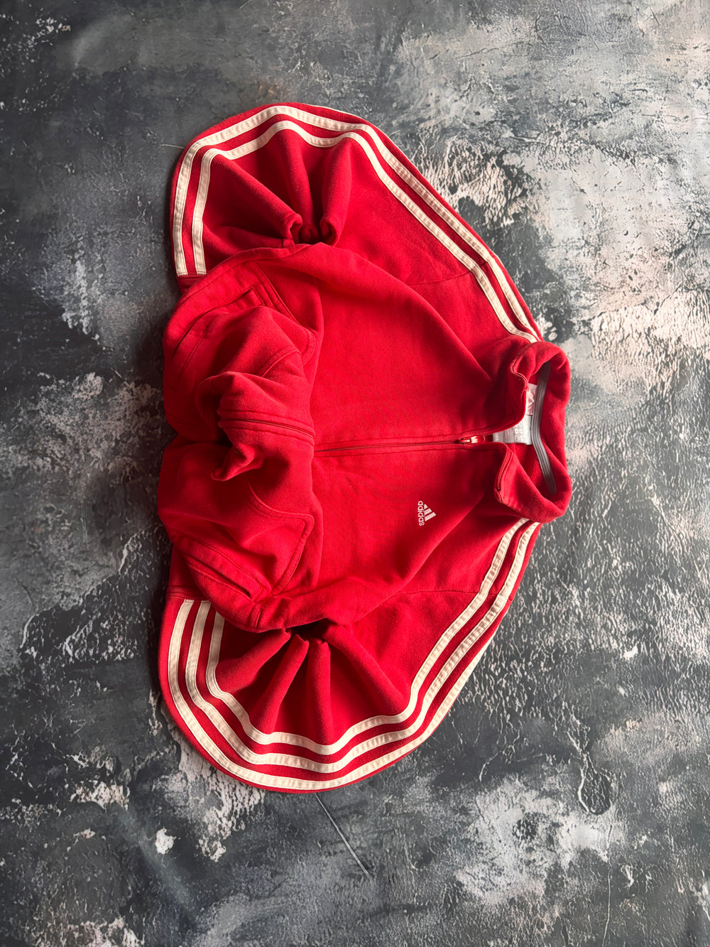 bluza zip czerwona w paski stripes vintage