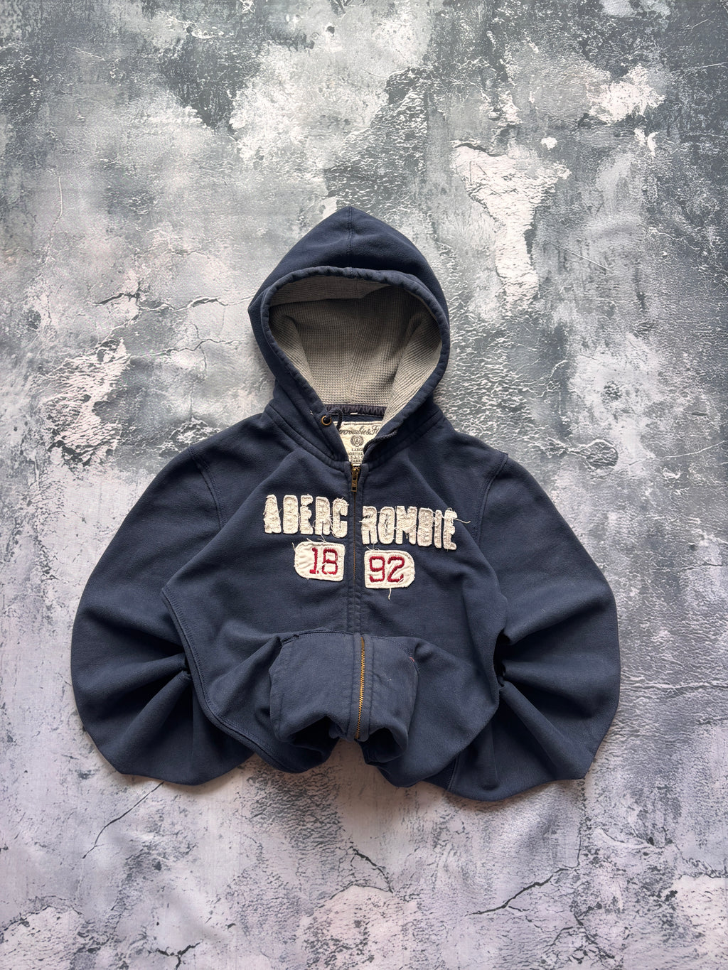BLUZA ABRC VINTAGE PODWÓJNY ZIP RETRO PROSTY KRÓJ