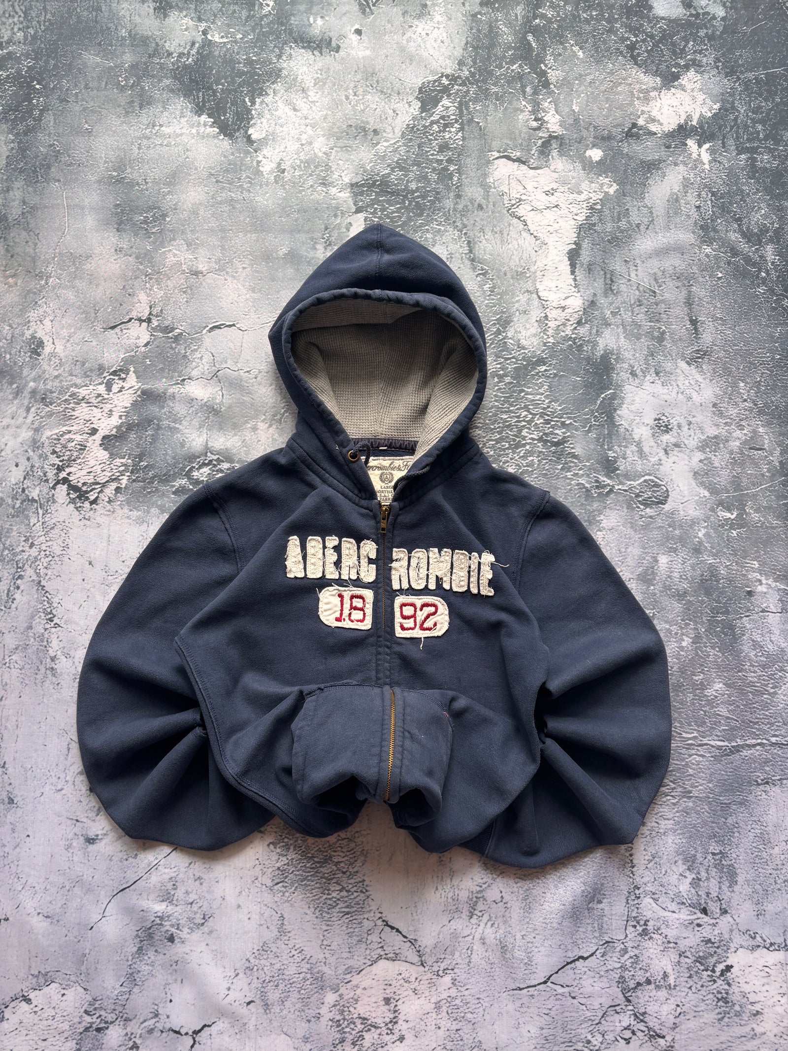 BLUZA ABRC VINTAGE PODWÓJNY ZIP RETRO PROSTY KRÓJ