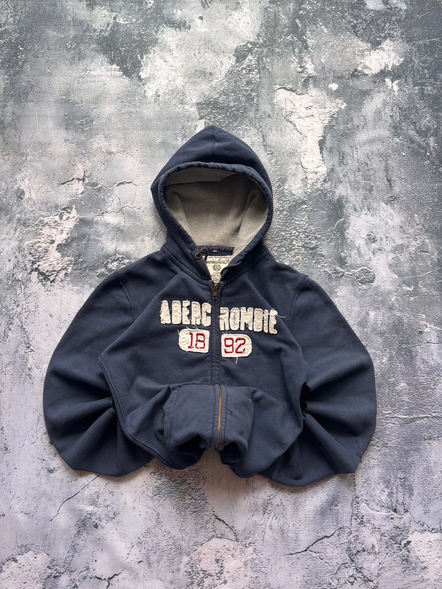 BLUZA ABRC VINTAGE PODWÓJNY ZIP RETRO PROSTY KRÓJ