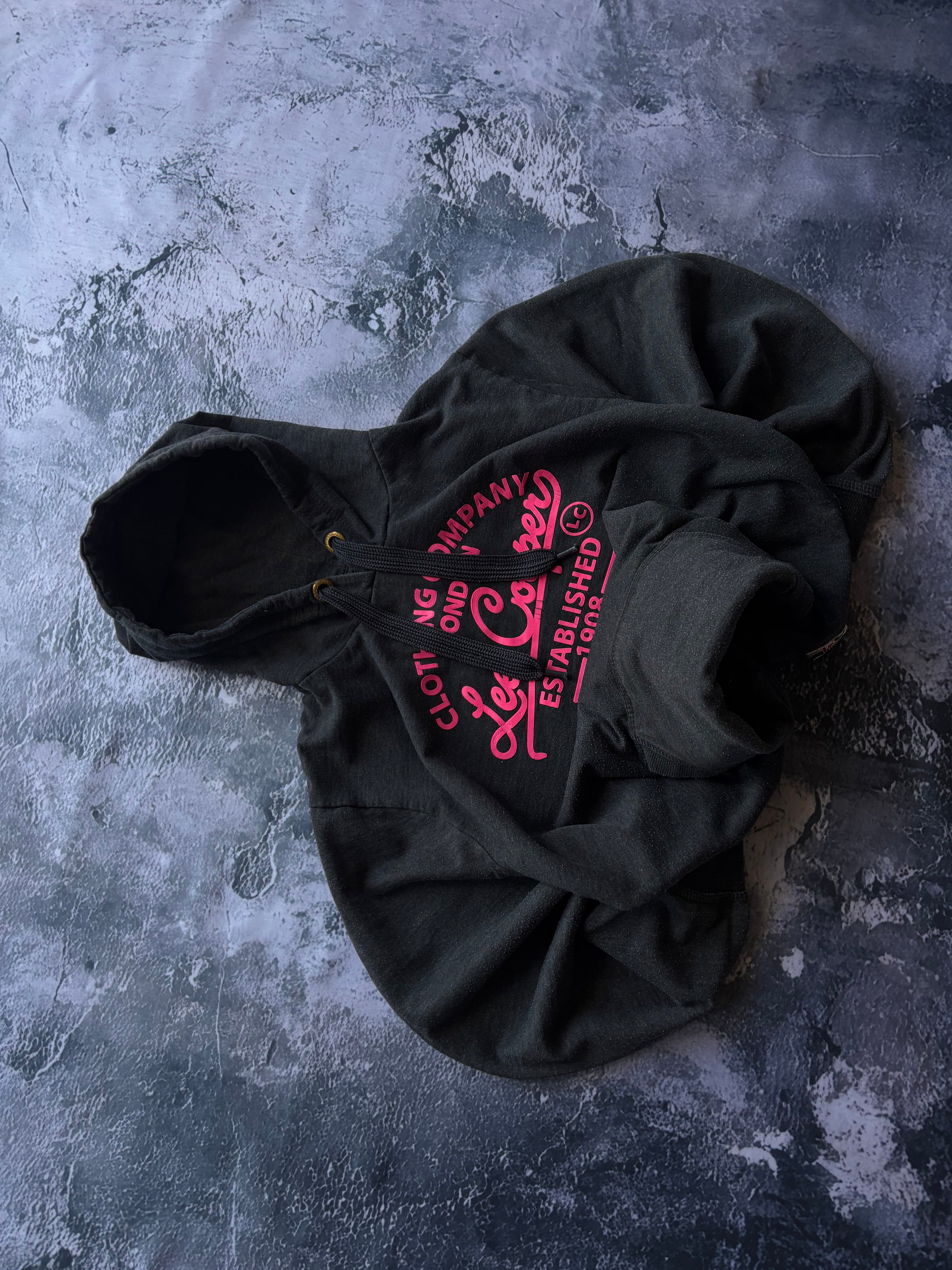 bluza hoodie pink retro lee Cooper czarna oversize