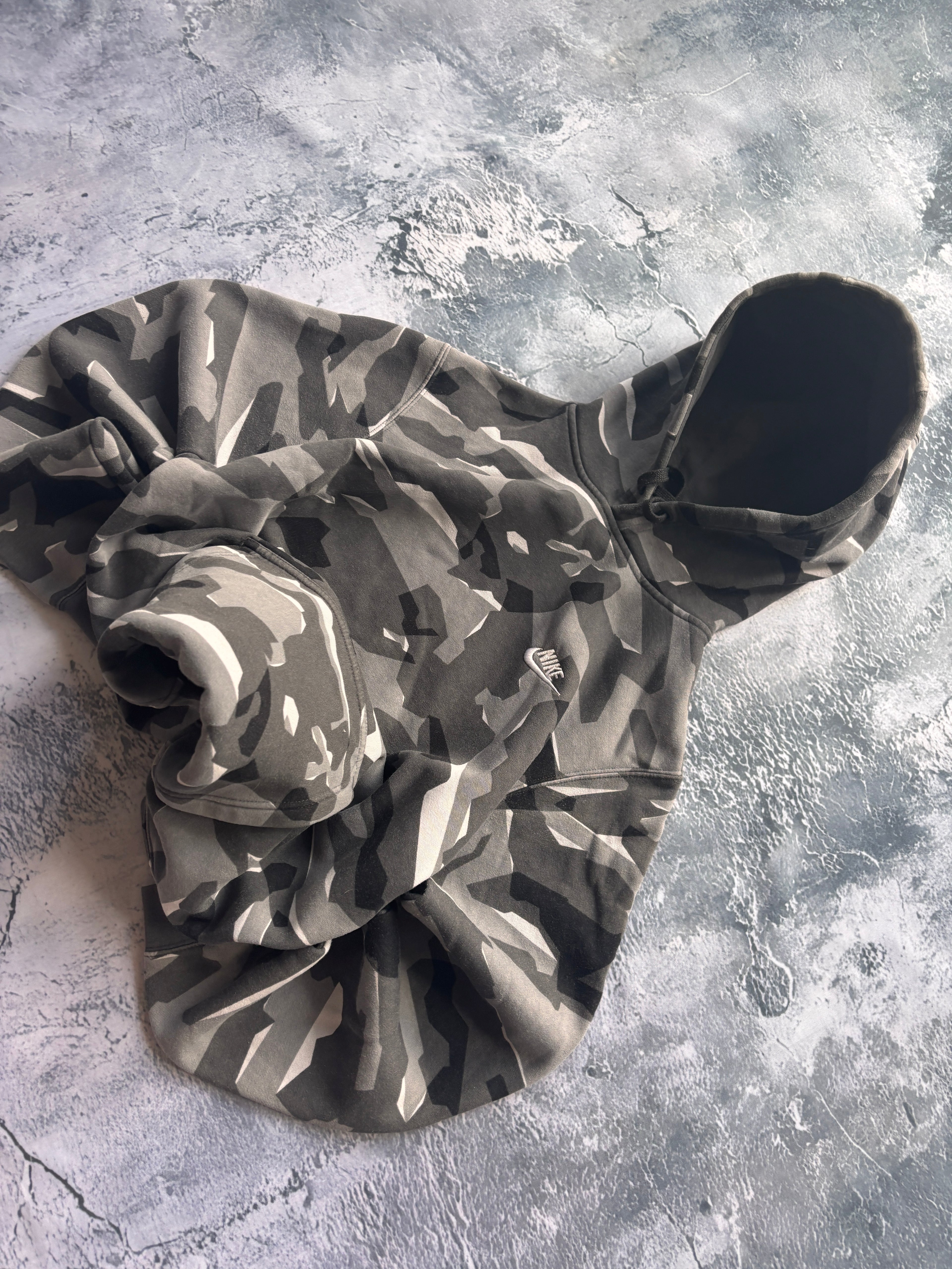 BLUZA HOODIE CAMO MORO RETRO NIKE OVERSIZE