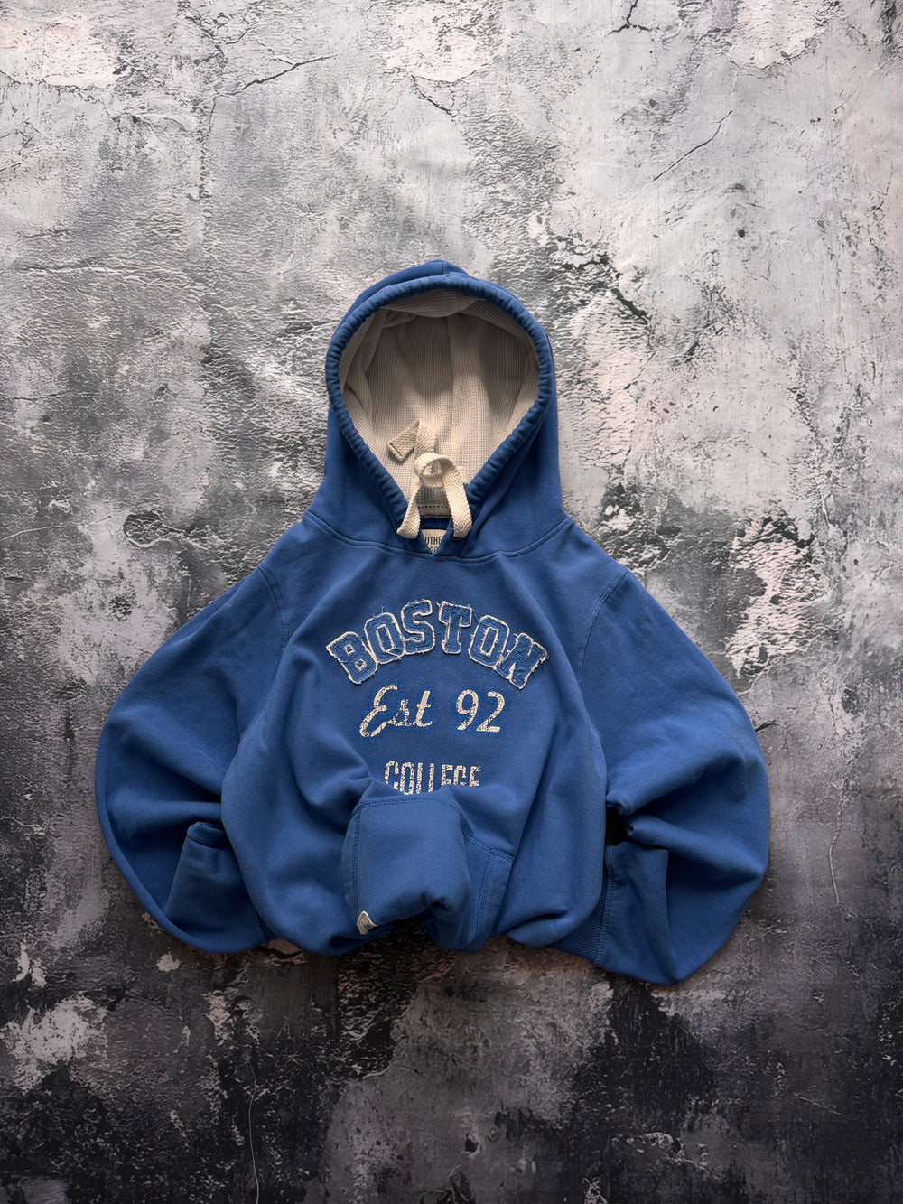 Bluza hoodie niebieska blue BOSTON vintage