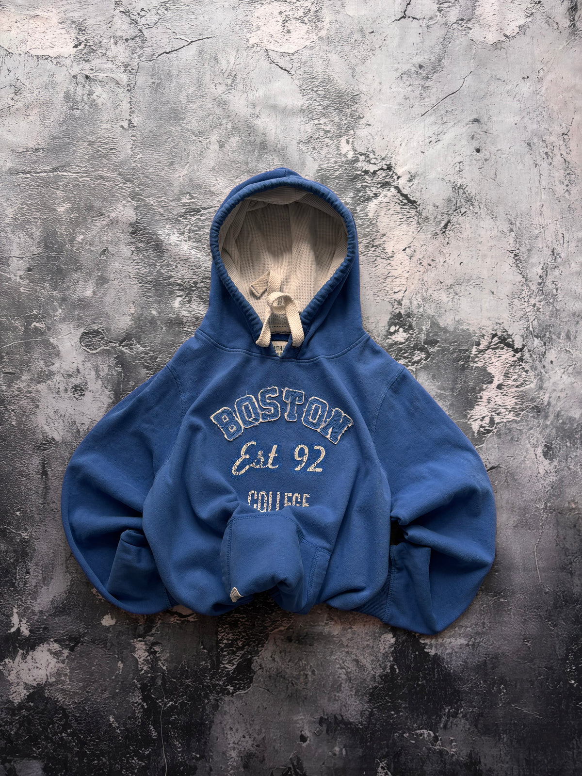 Bluza hoodie niebieska blue BOSTON vintage