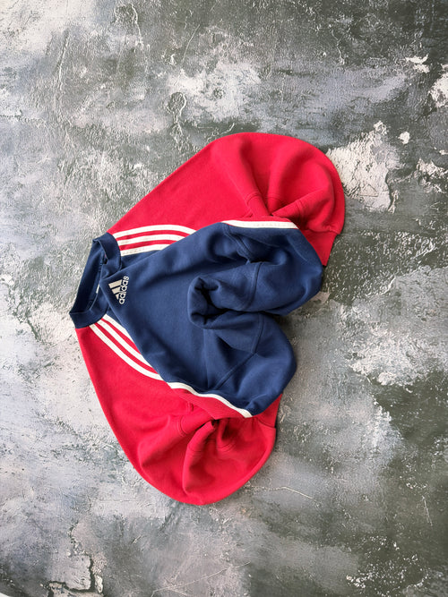 BLUZA CREWNECK GRANATOWO CZERWONY AMERICAN STREETWEAR VINTAGE 90S