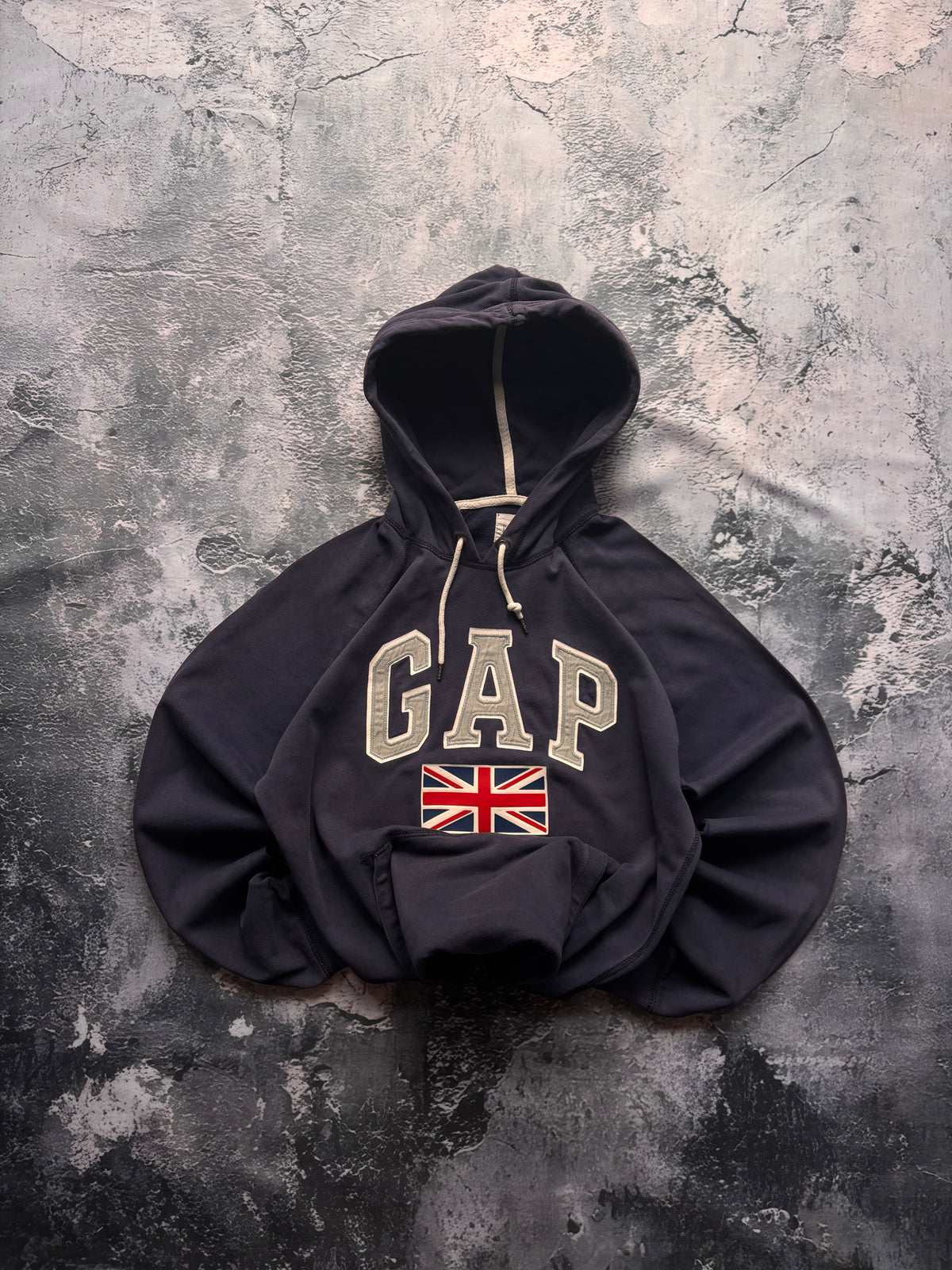 Bluza GAP granat flaga uk vintage