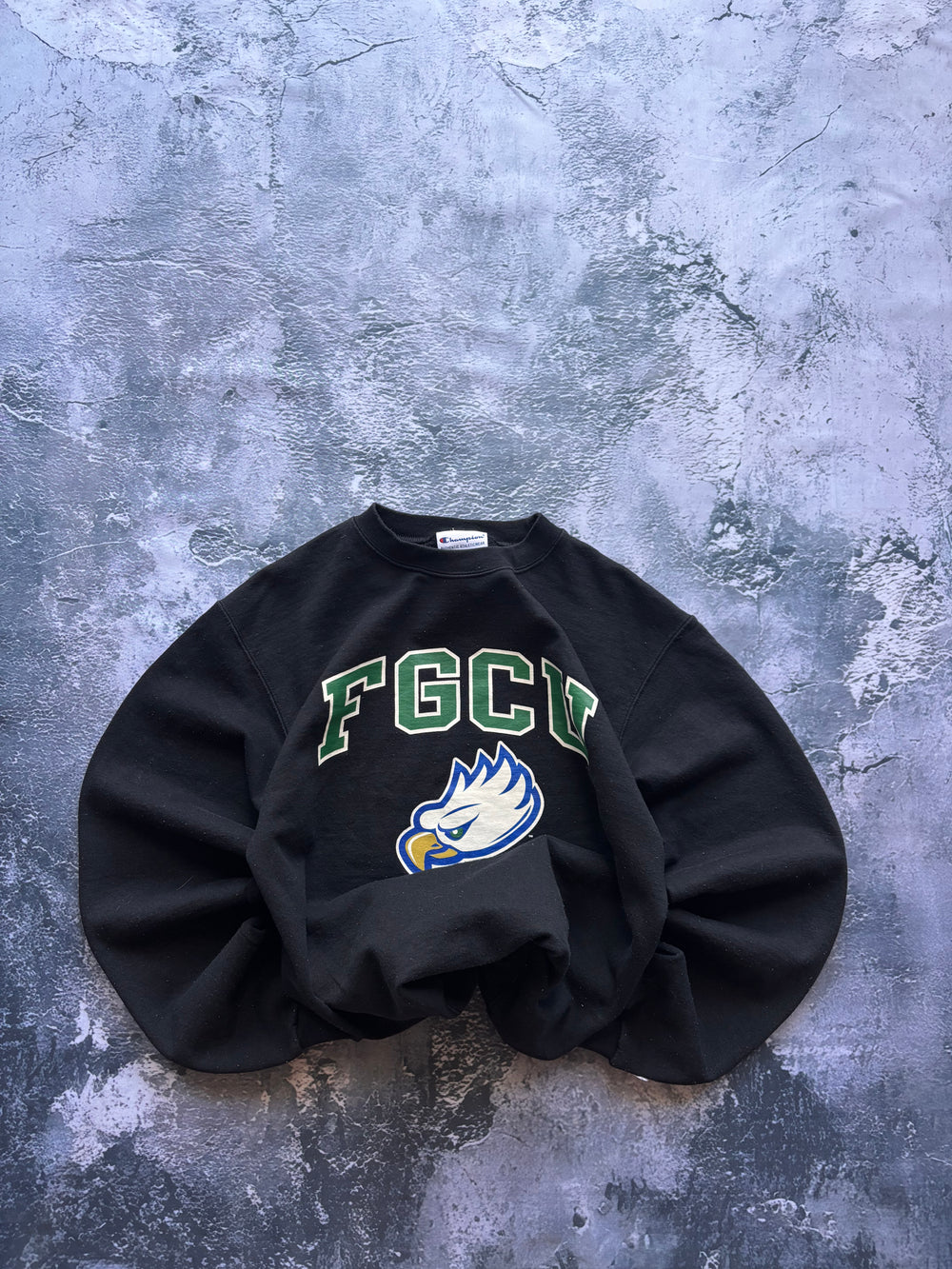 BLUZA CREWNECK CZARNA FGCU vintage retro american streetwear