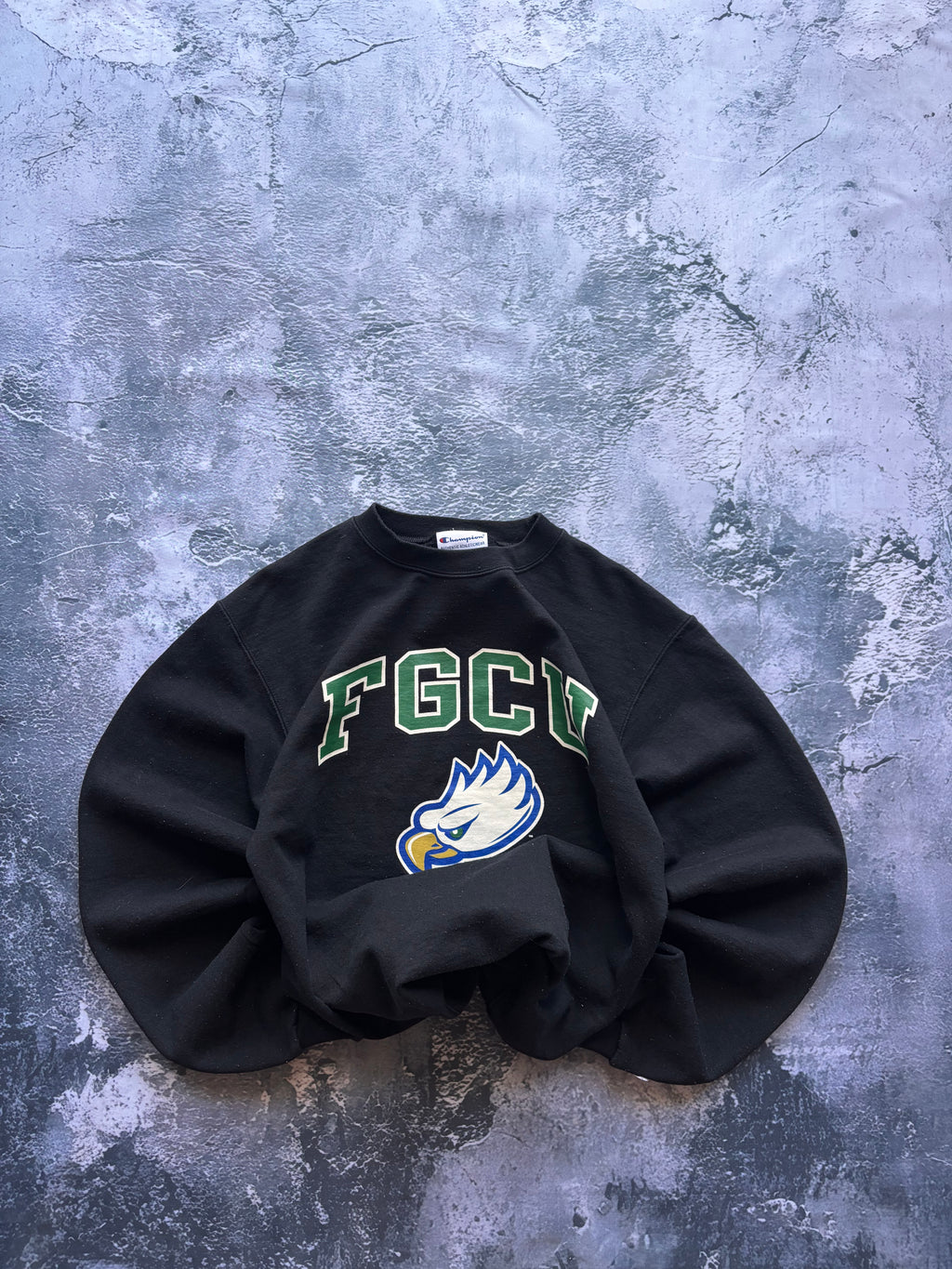 BLUZA CREWNECK CZARNA FGCU vintage retro american streetwear