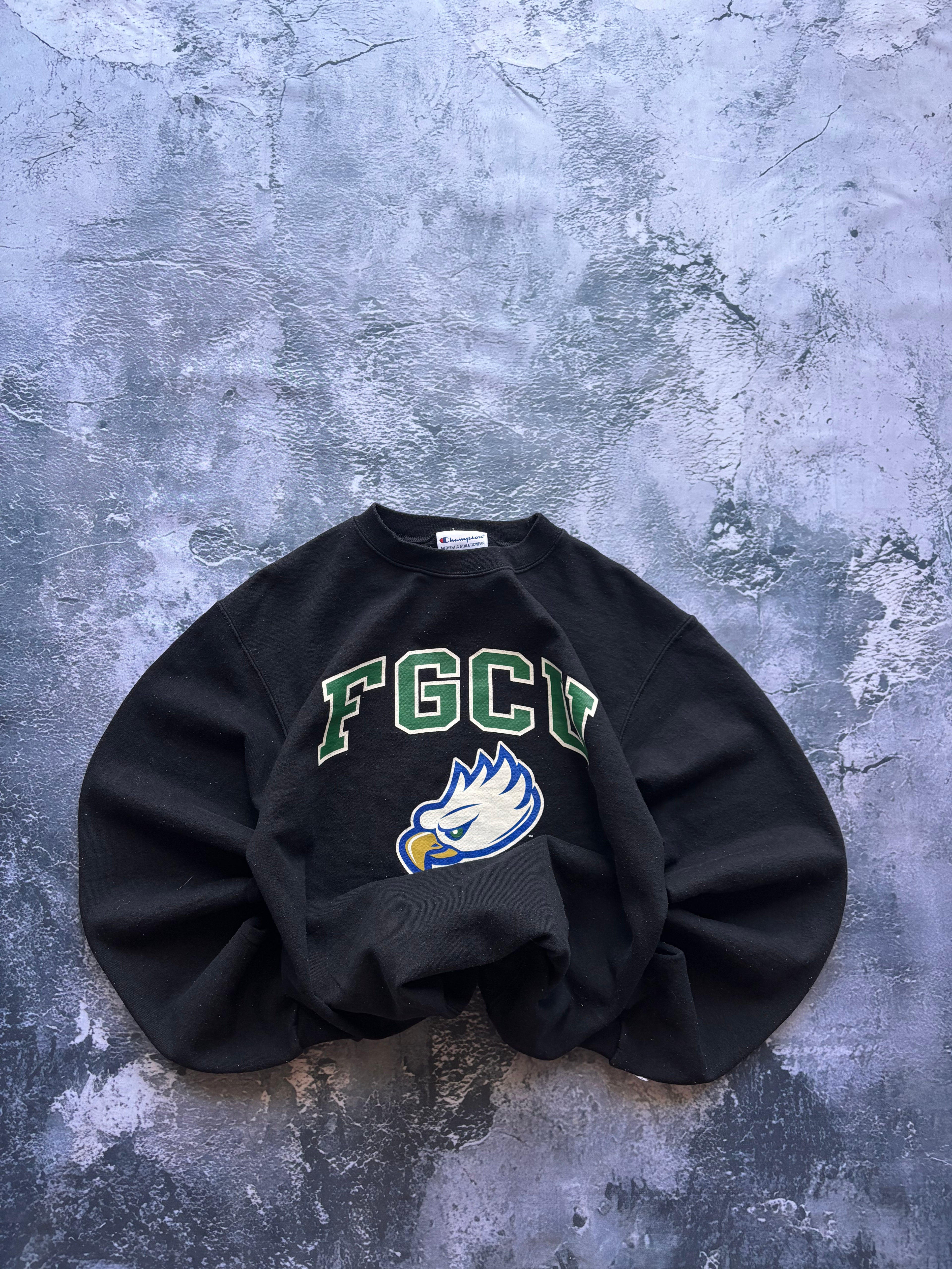 BLUZA CREWNECK CZARNA FGCU vintage retro american streetwear