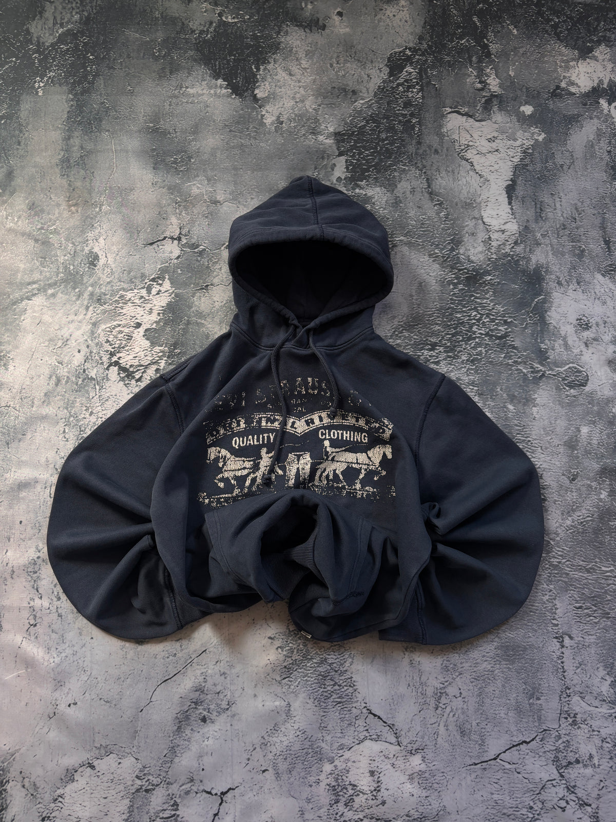 Bluza hoodie granatowa LEVIS retro american streetwear