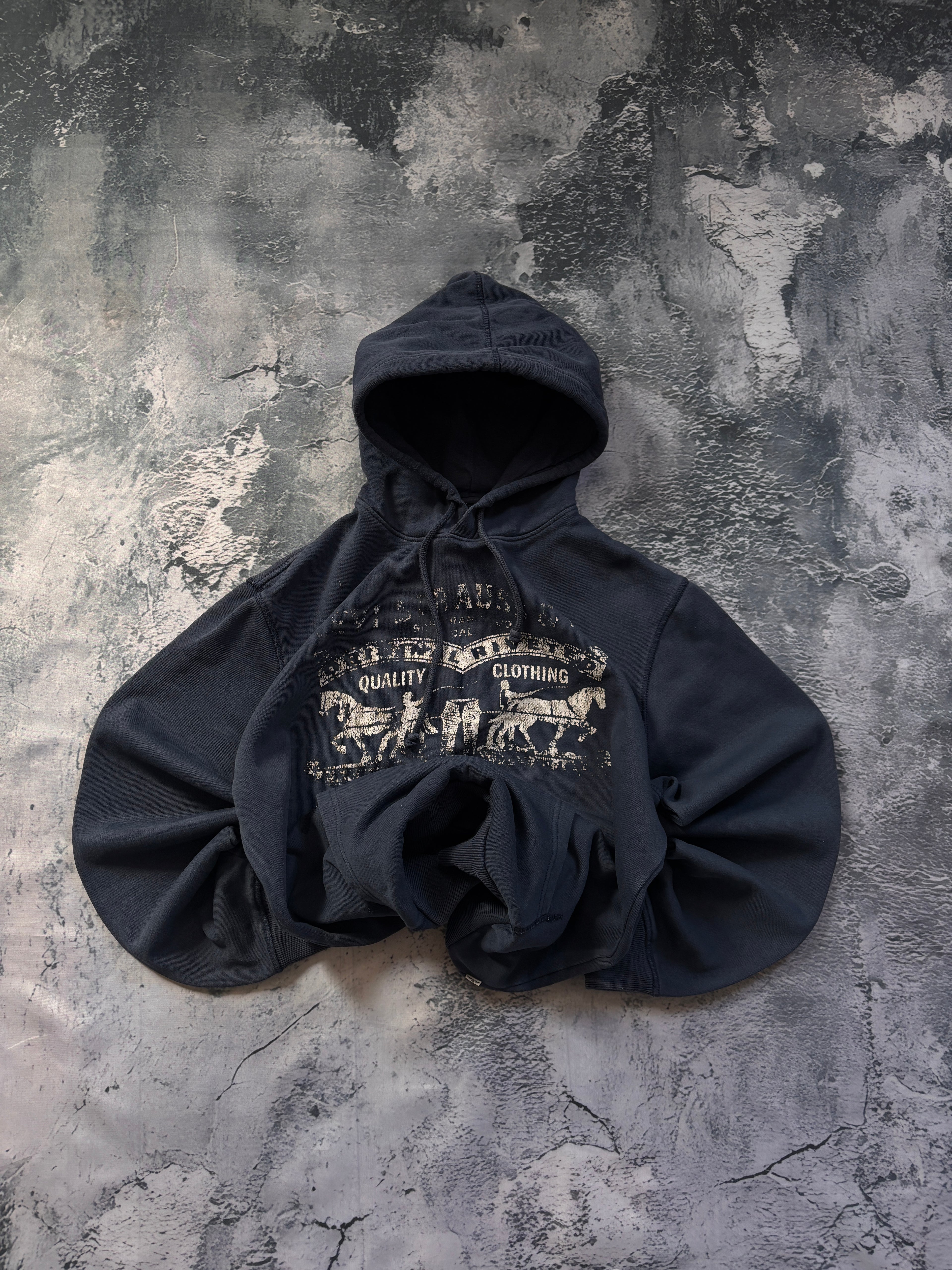 Bluza hoodie granatowa LEVIS retro american streetwear