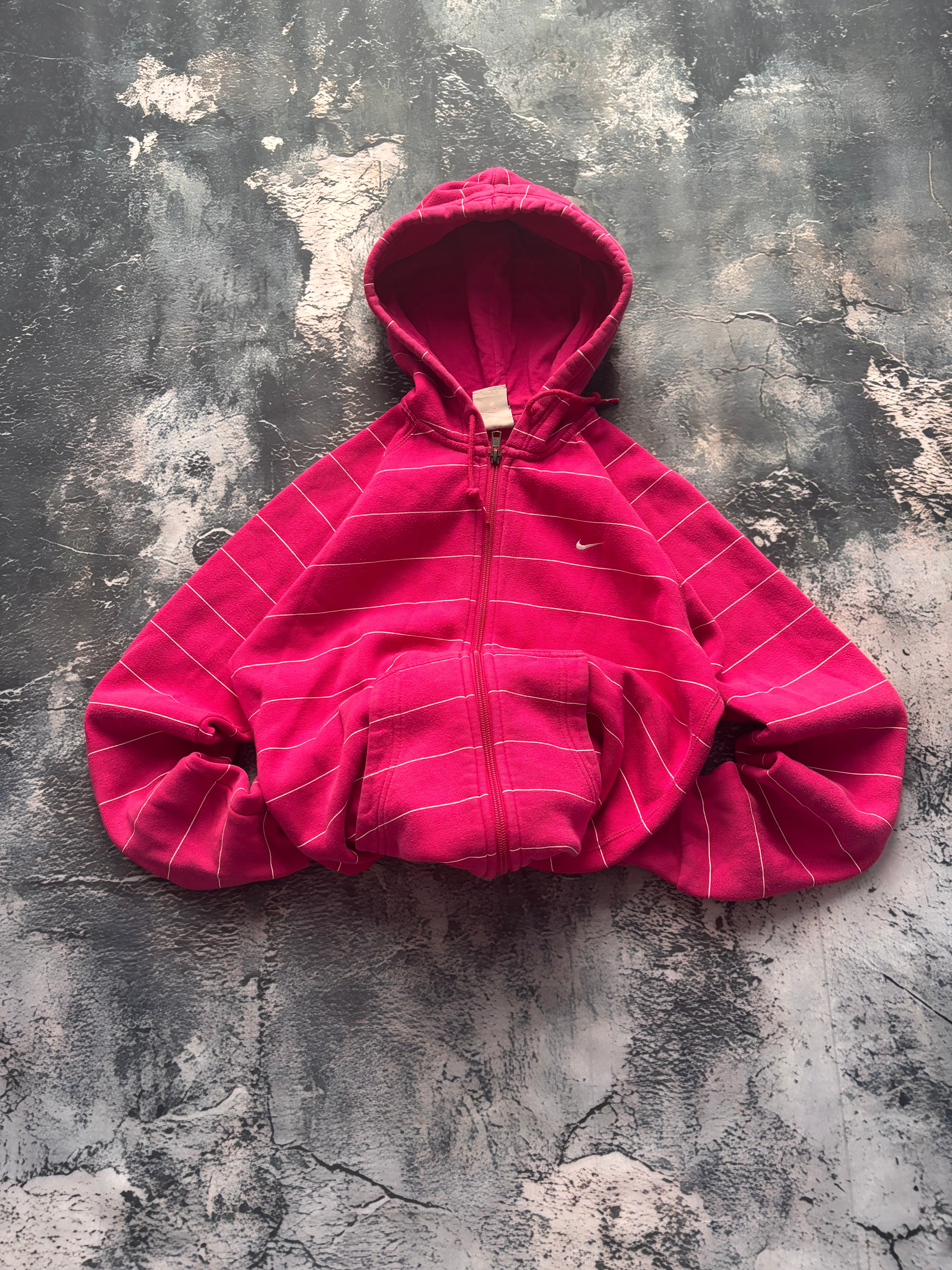 Nike zip prosty kroj w paski pink