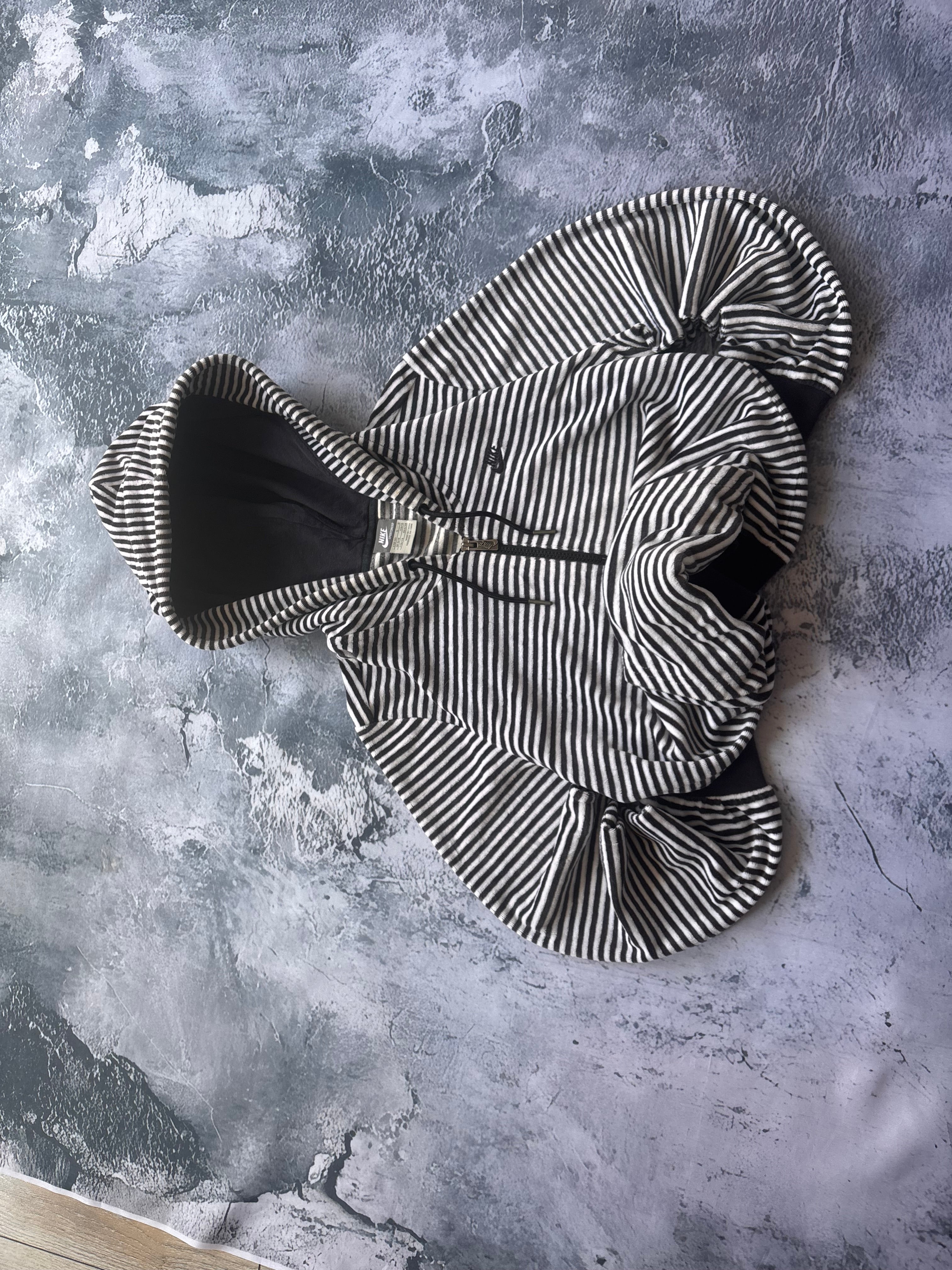 Bluza hoodie oversize w stylu vintage oldschool retro streetwear Nike welurowa paski