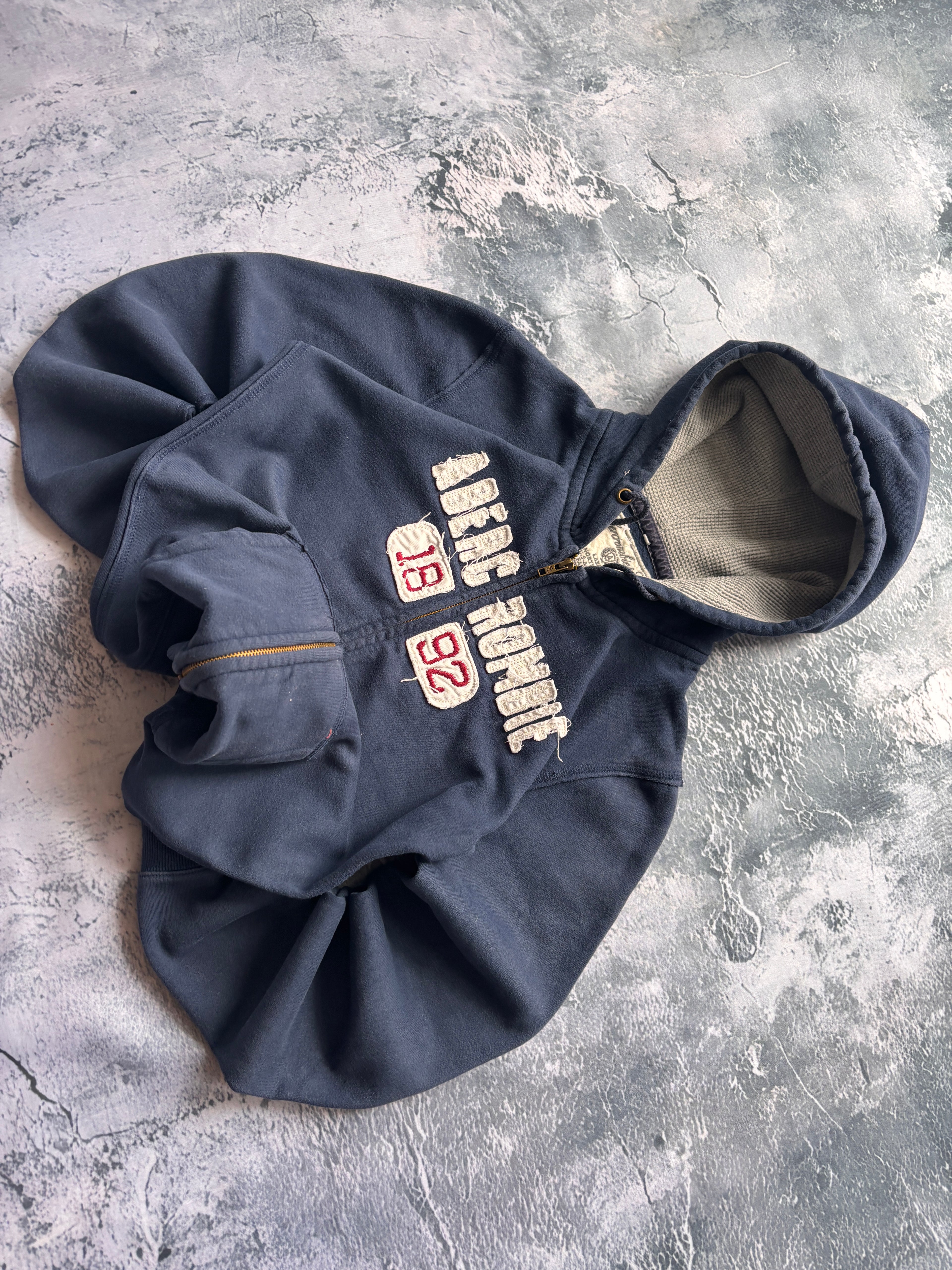 BLUZA ABRC VINTAGE PODWÓJNY ZIP RETRO PROSTY KRÓJ