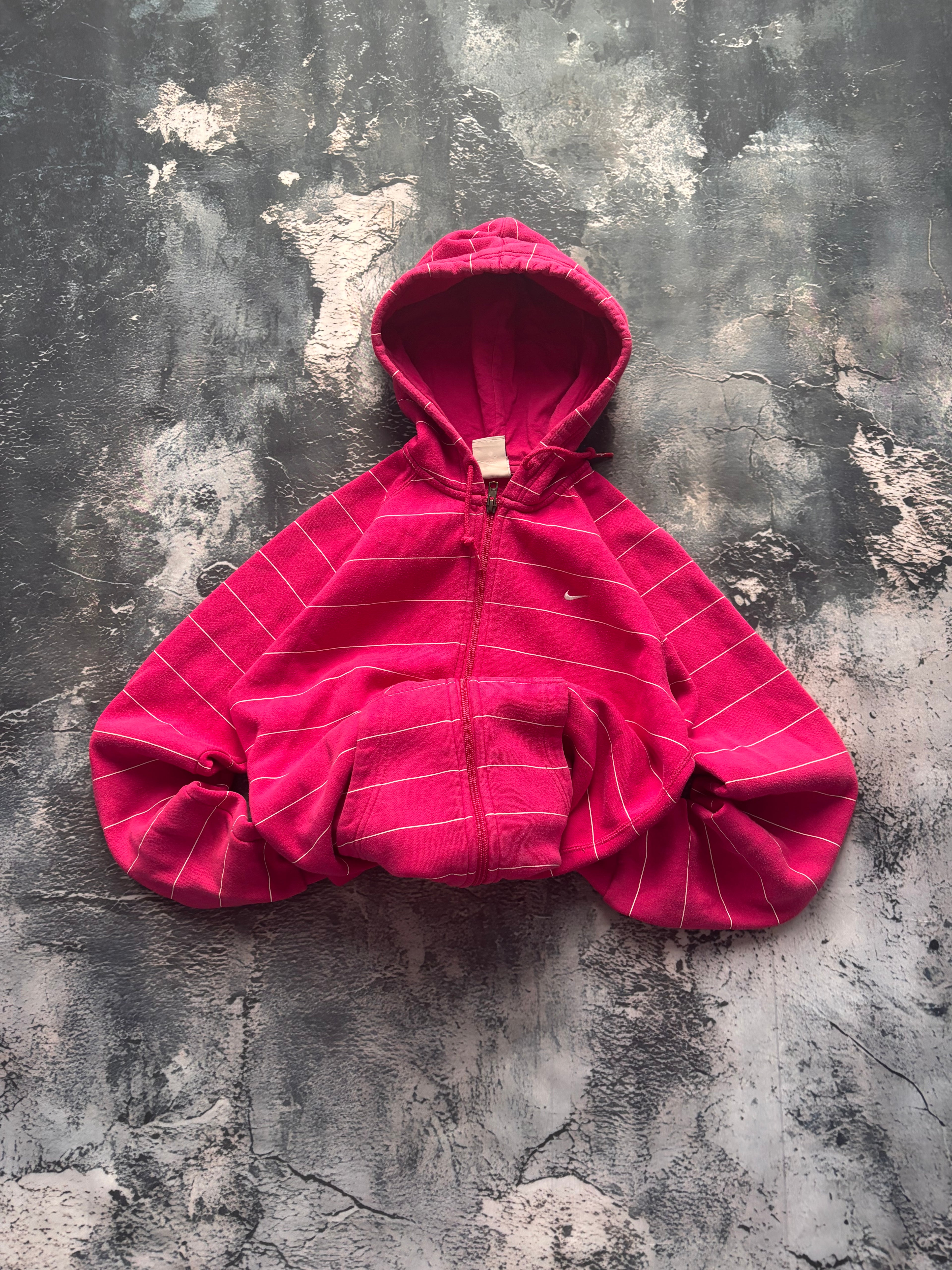 Nike zip prosty kroj w paski pink