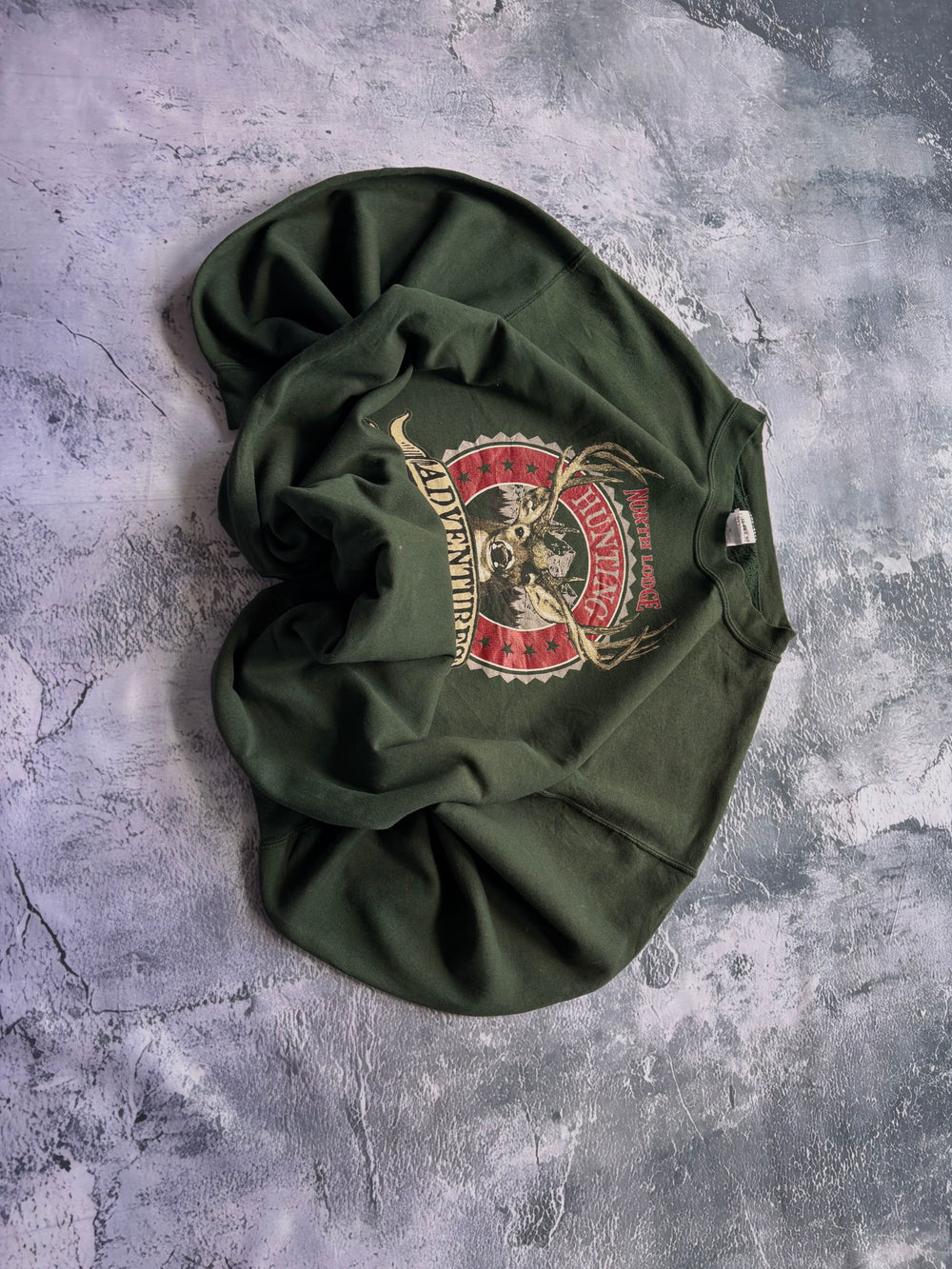 bluza crewneck ciemnozielona HUNTING grafika