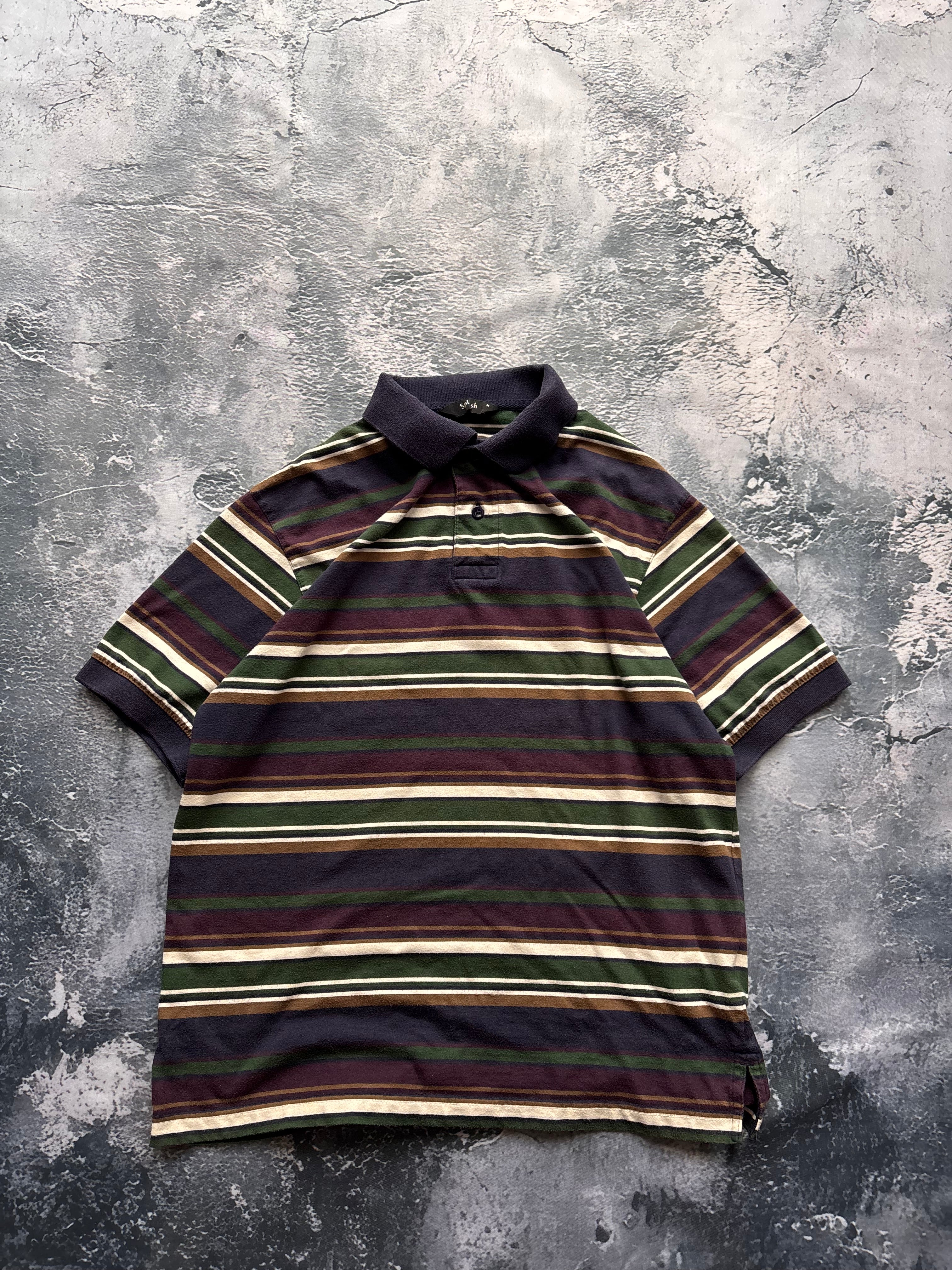 Koszulka t shirt vintage polo w paski