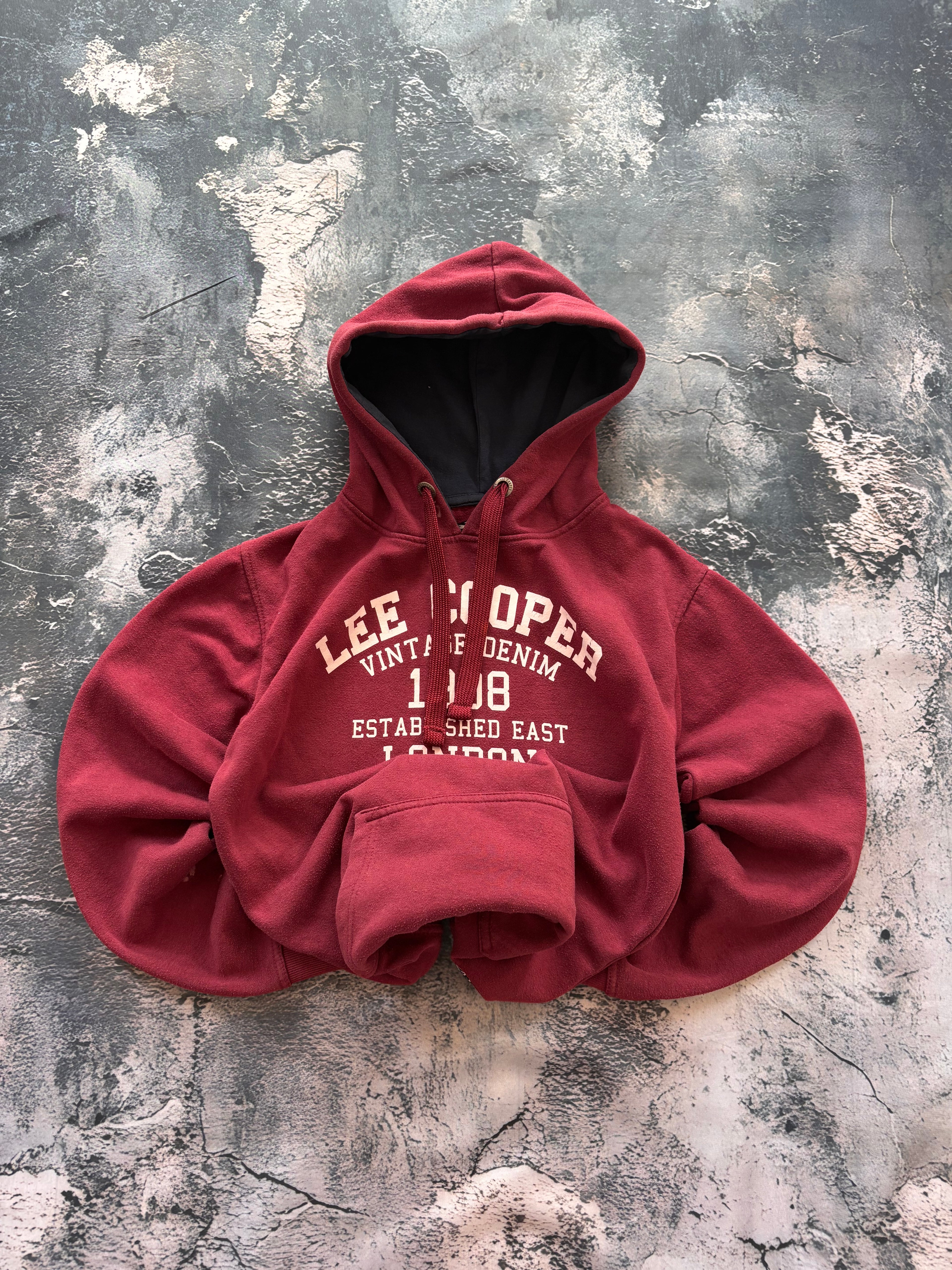 bluza hoodie LEE COOPER 1908 vintage retro american  burgundowa