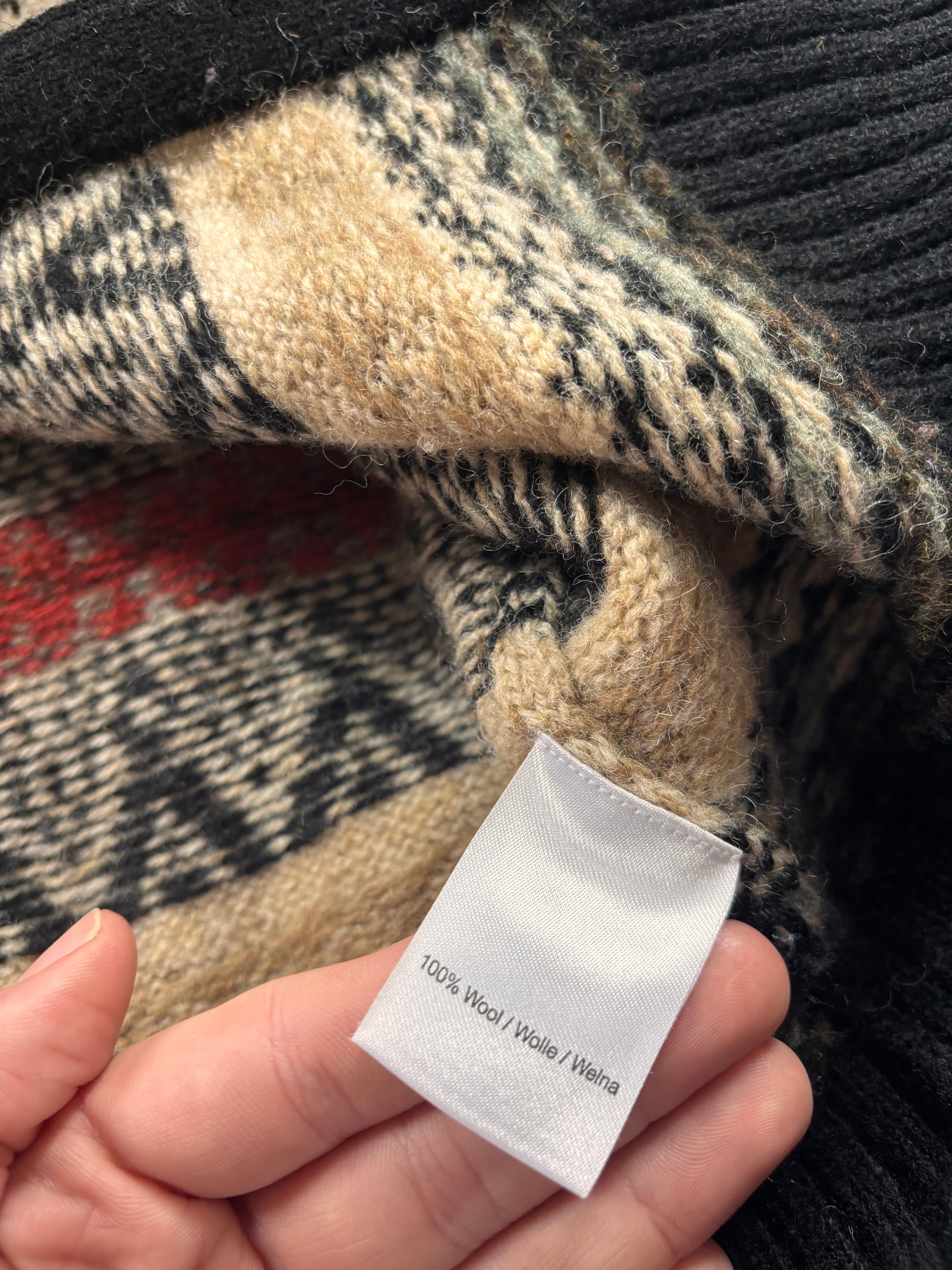 Sweter kardigan wełniany