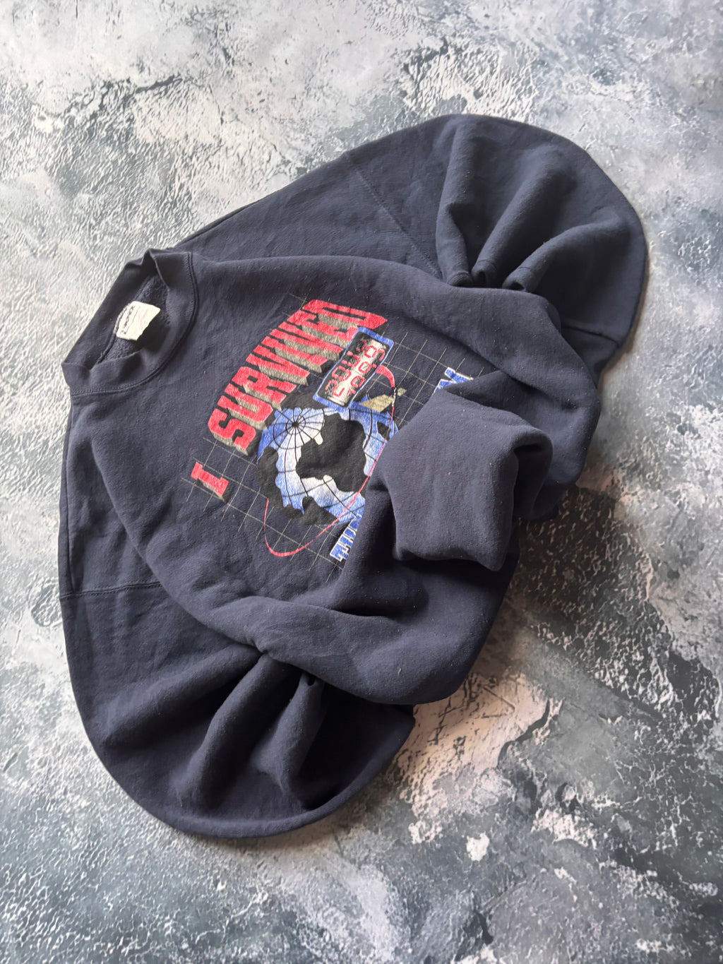 Bluza crewneck I Survived vintage oldschool retro 90s y2k streetwear graphic