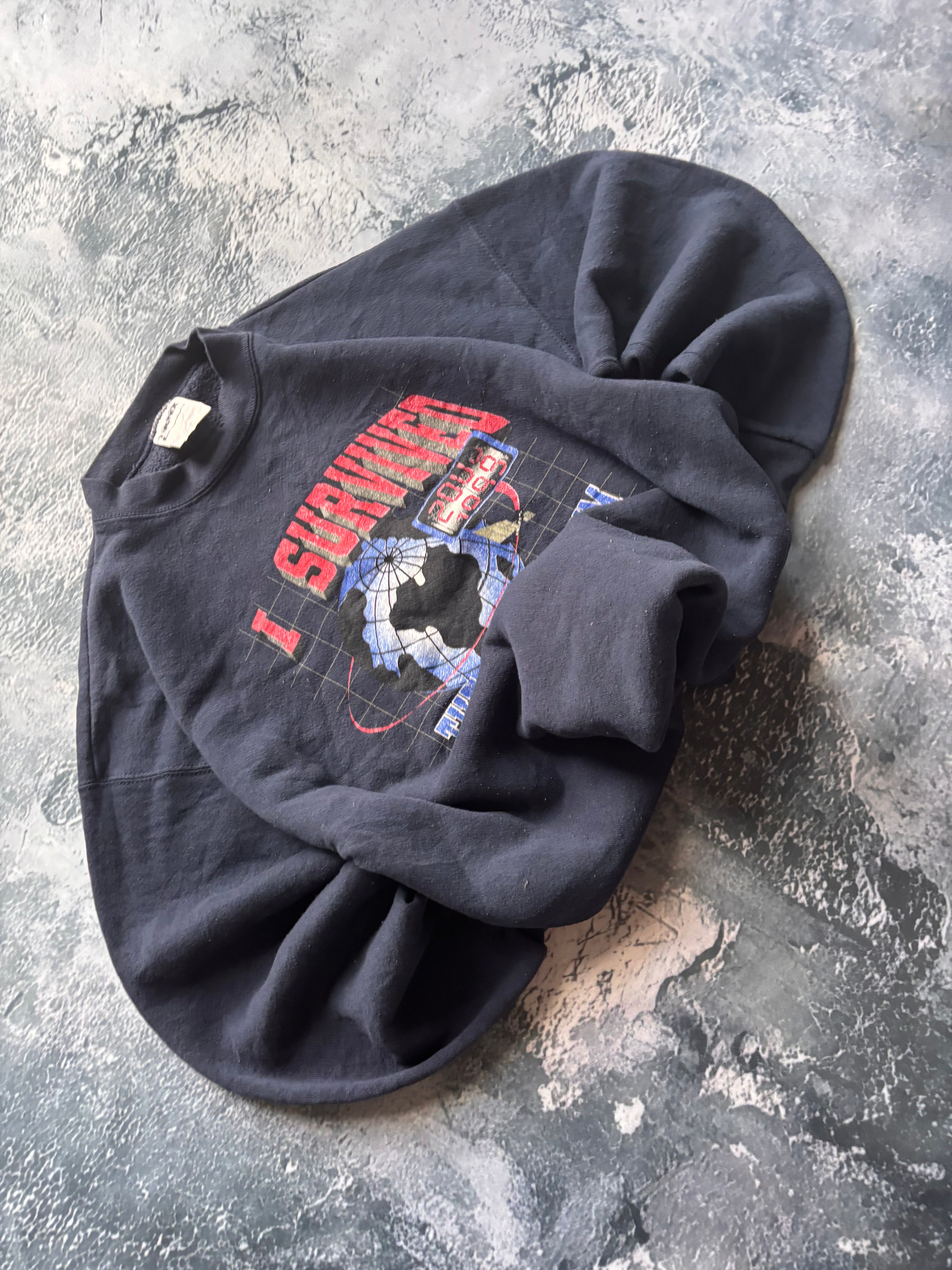 Bluza crewneck I Survived vintage oldschool retro 90s y2k streetwear graphic