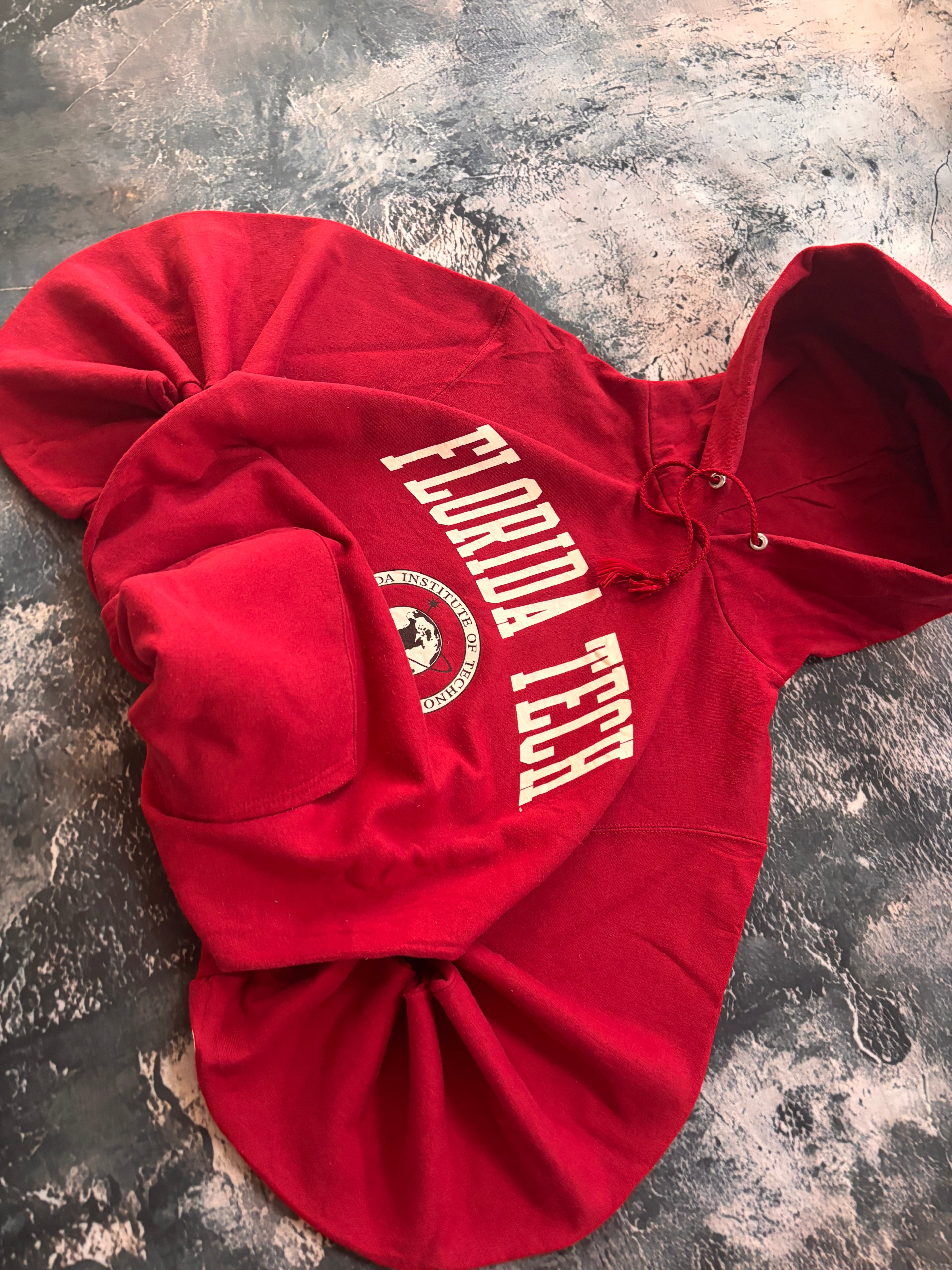 bluza hoodie vintage czerwona red FLORIDA RED CHAMPION