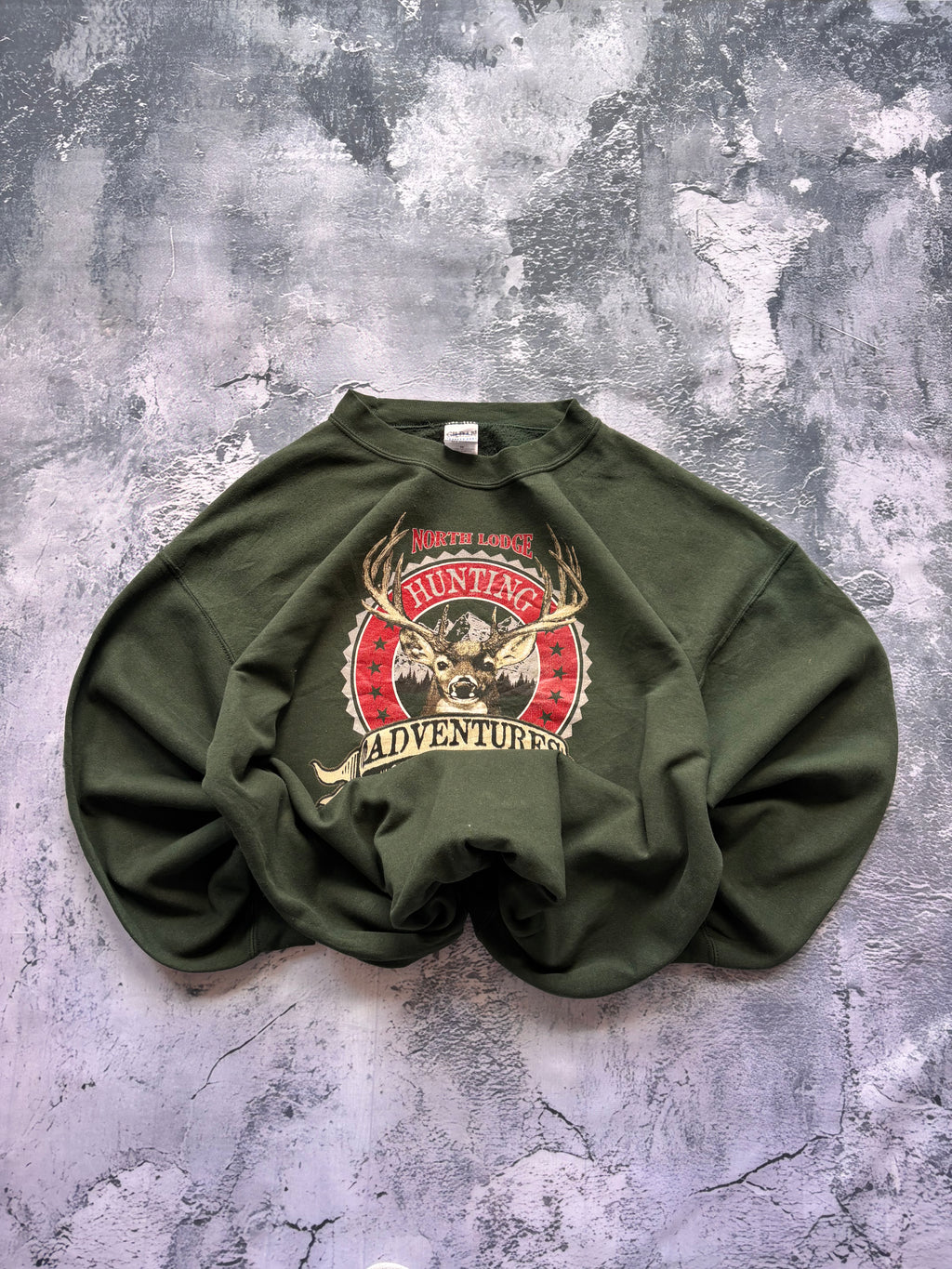 bluza crewneck ciemnozielona HUNTING grafika