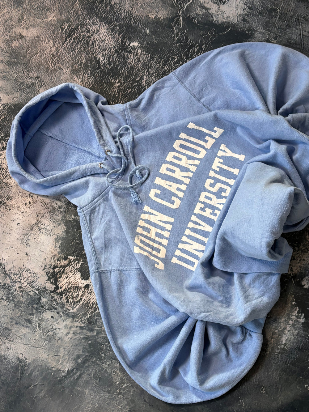 bluza hoodie vintage 90s retro jasnoniebieska vintage