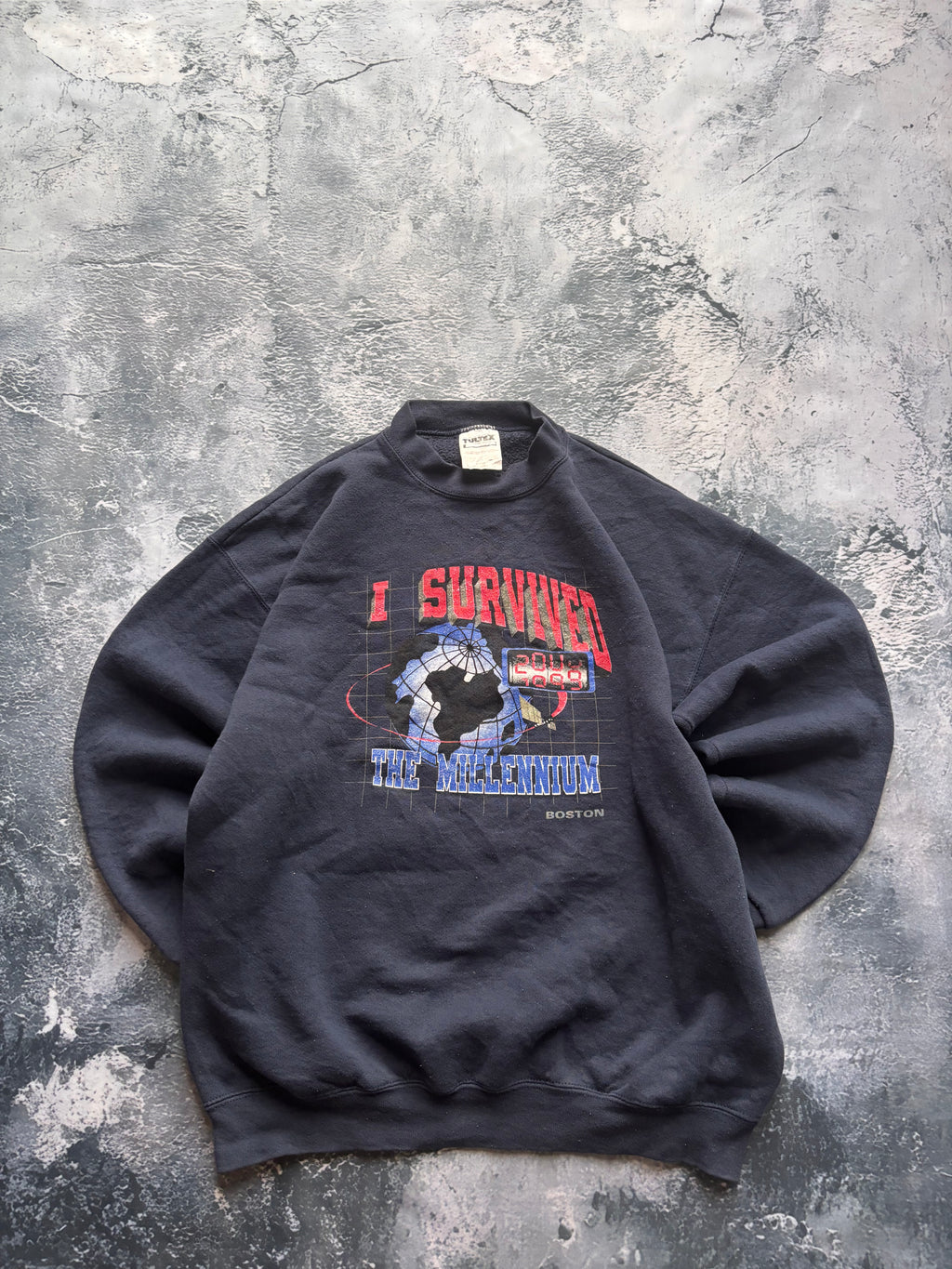 Bluza crewneck I Survived vintage oldschool retro 90s y2k streetwear graphic