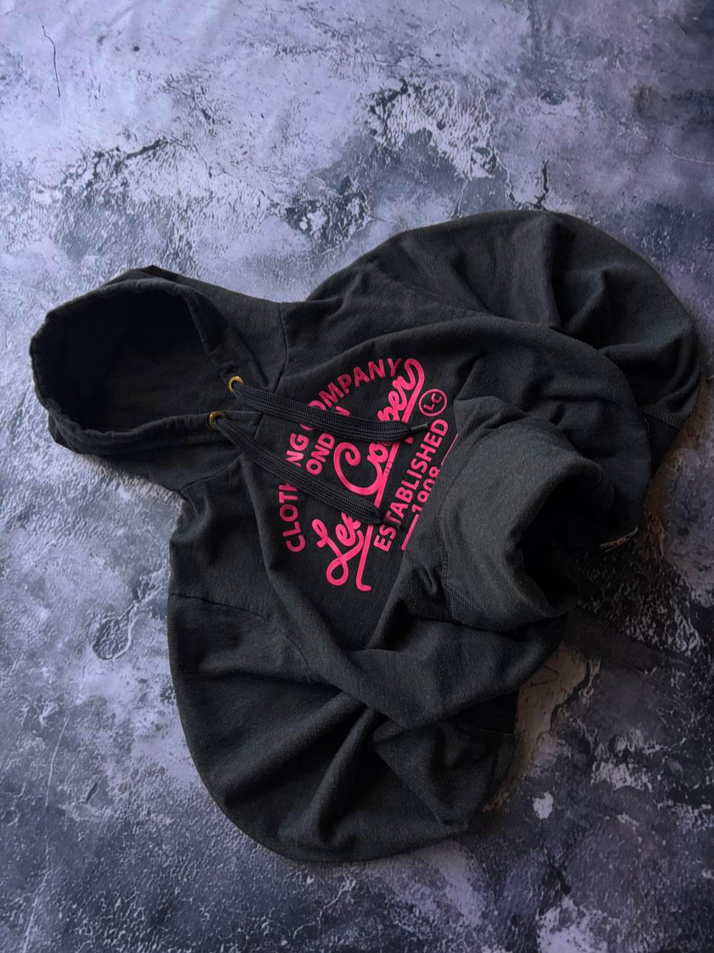 bluza hoodie pink retro lee Cooper czarna oversize