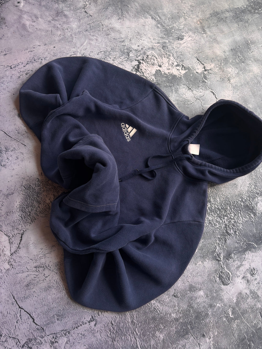 bluza hoodie Adidas granatowa basic retro usa oversize