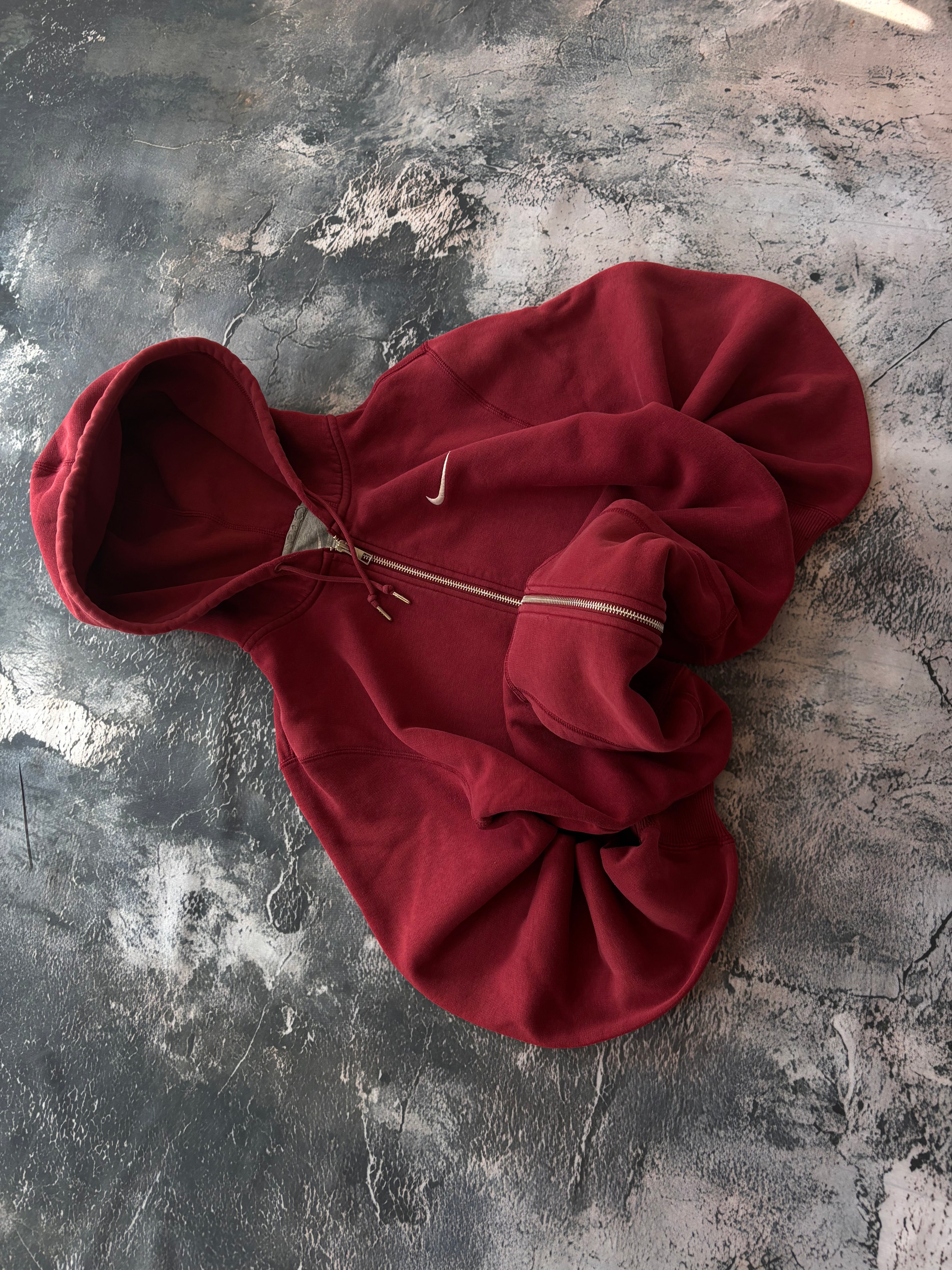 bluza zip hoodie Nike vintage czerwona  retro american streetwear