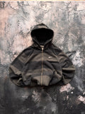 Bluza hoodie zip nike w paski szaro czarna  oversize vintage oldschool retro 90s streetwear basic