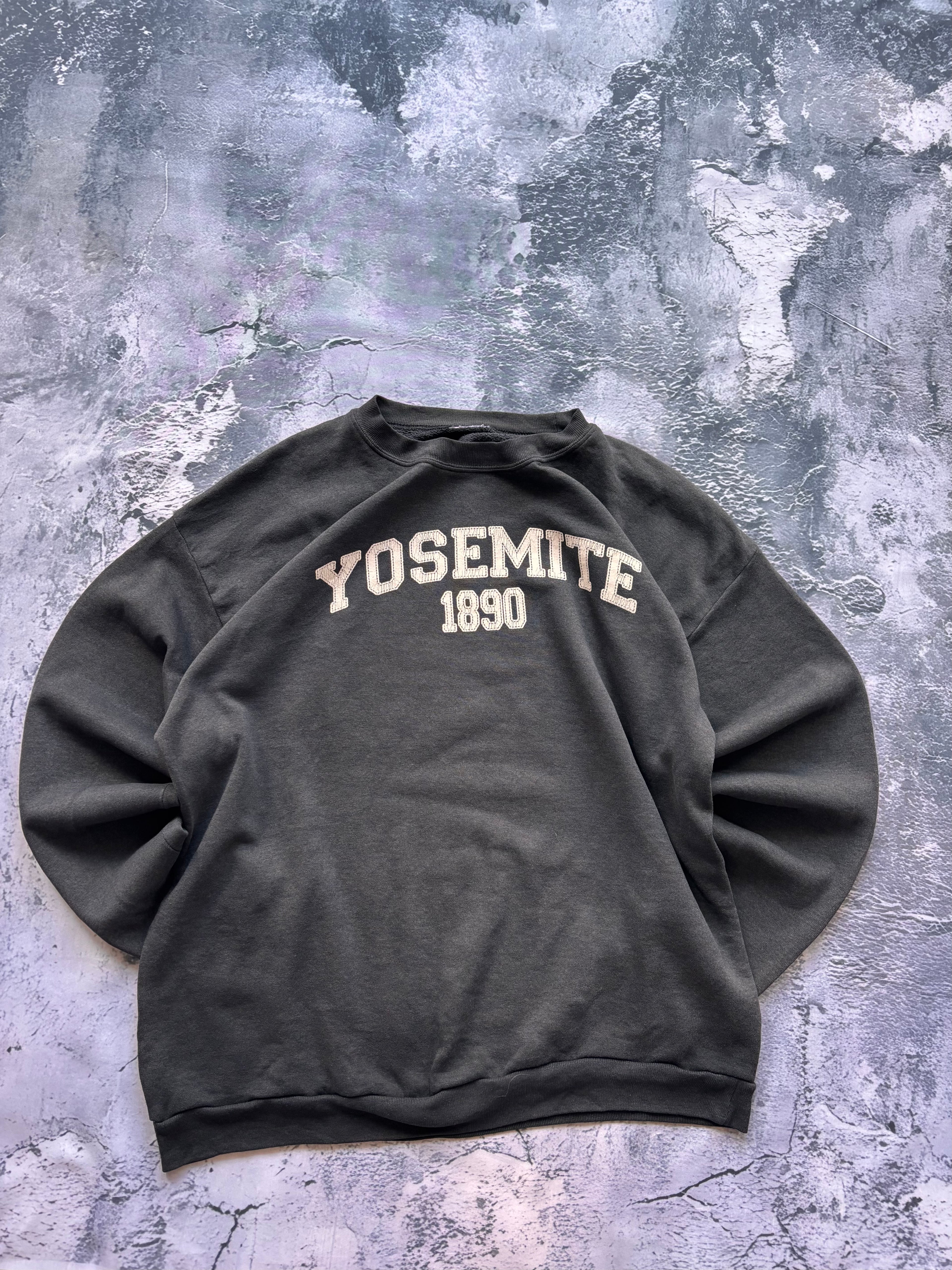 bluza crewneck cienka YOSEMITE 1990 vintage szara