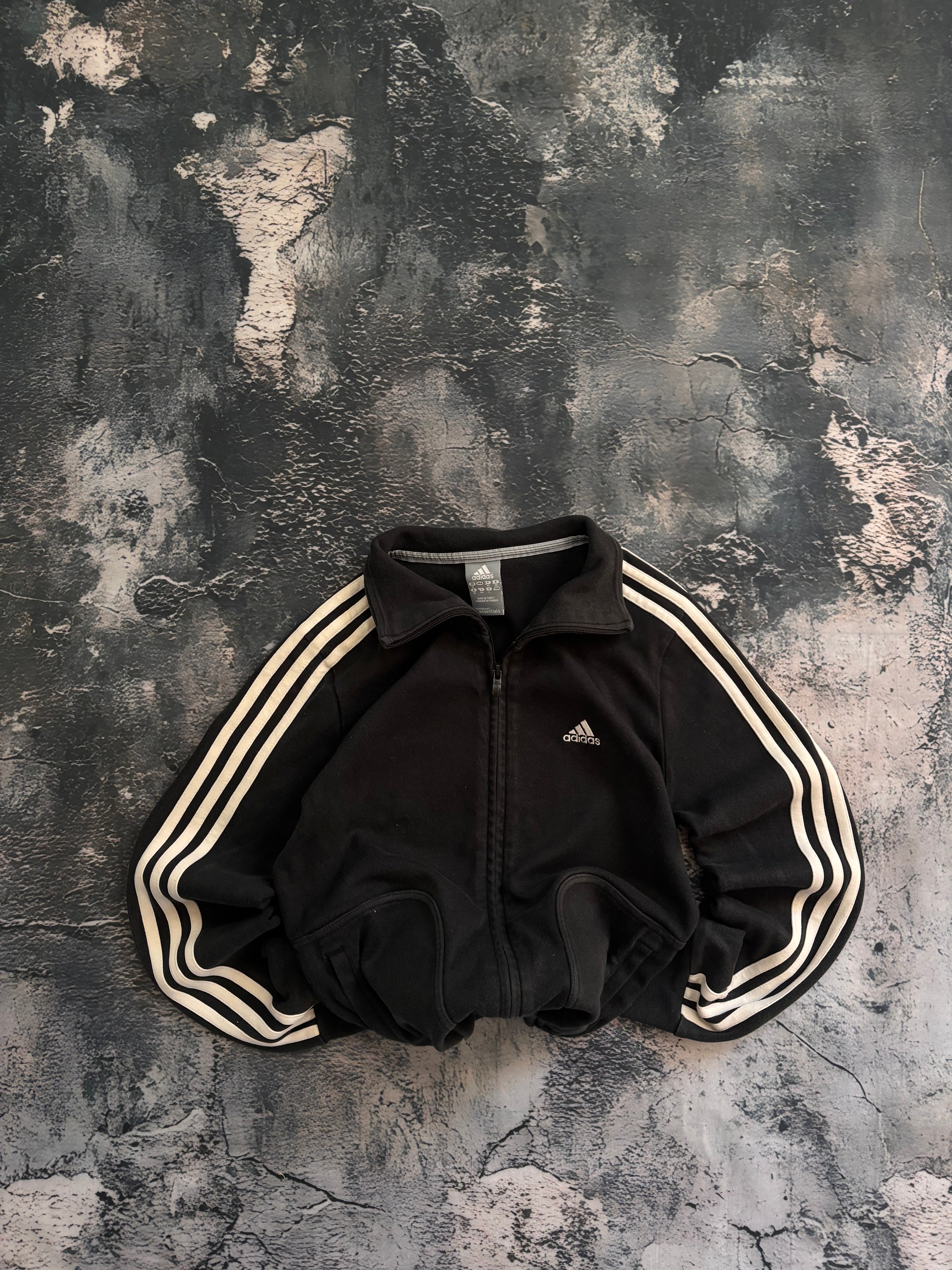 Bluza zip hoodie oversize   w paski vintage oldschool retro 90s streetwear adidas