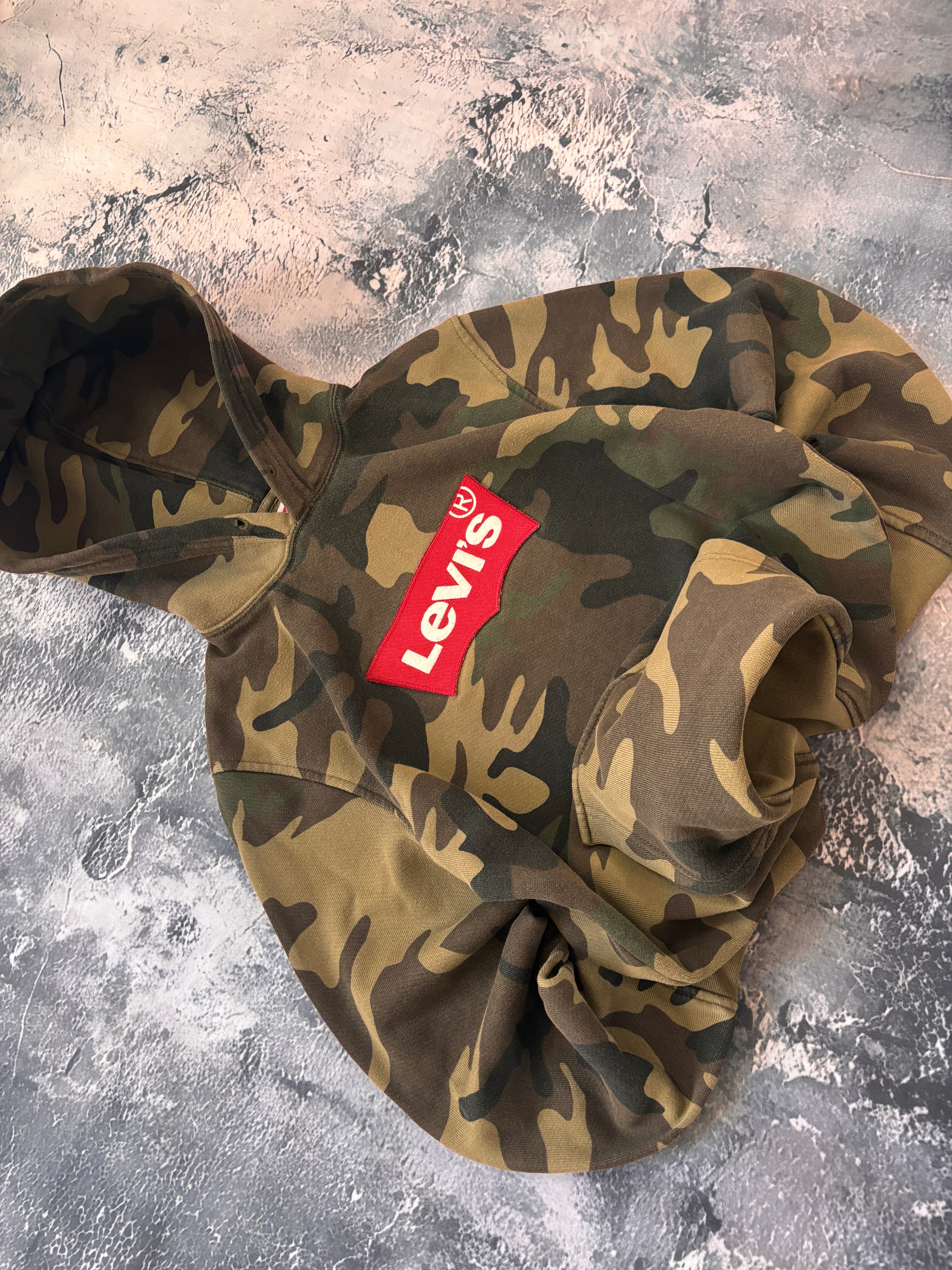 bluza camo moro levis big logo vintage oversize
