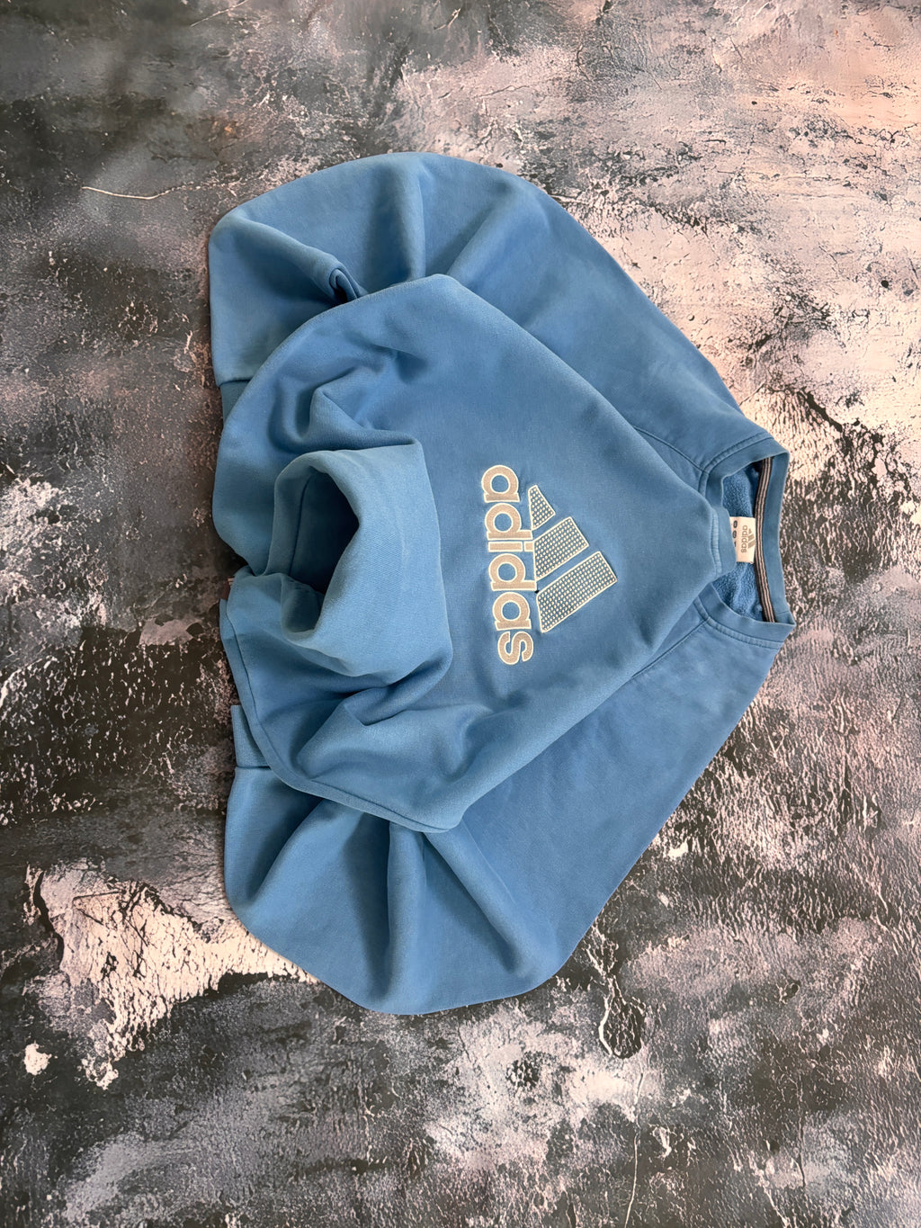 Bluza crewneck niebieska adidas vintage retro 90s