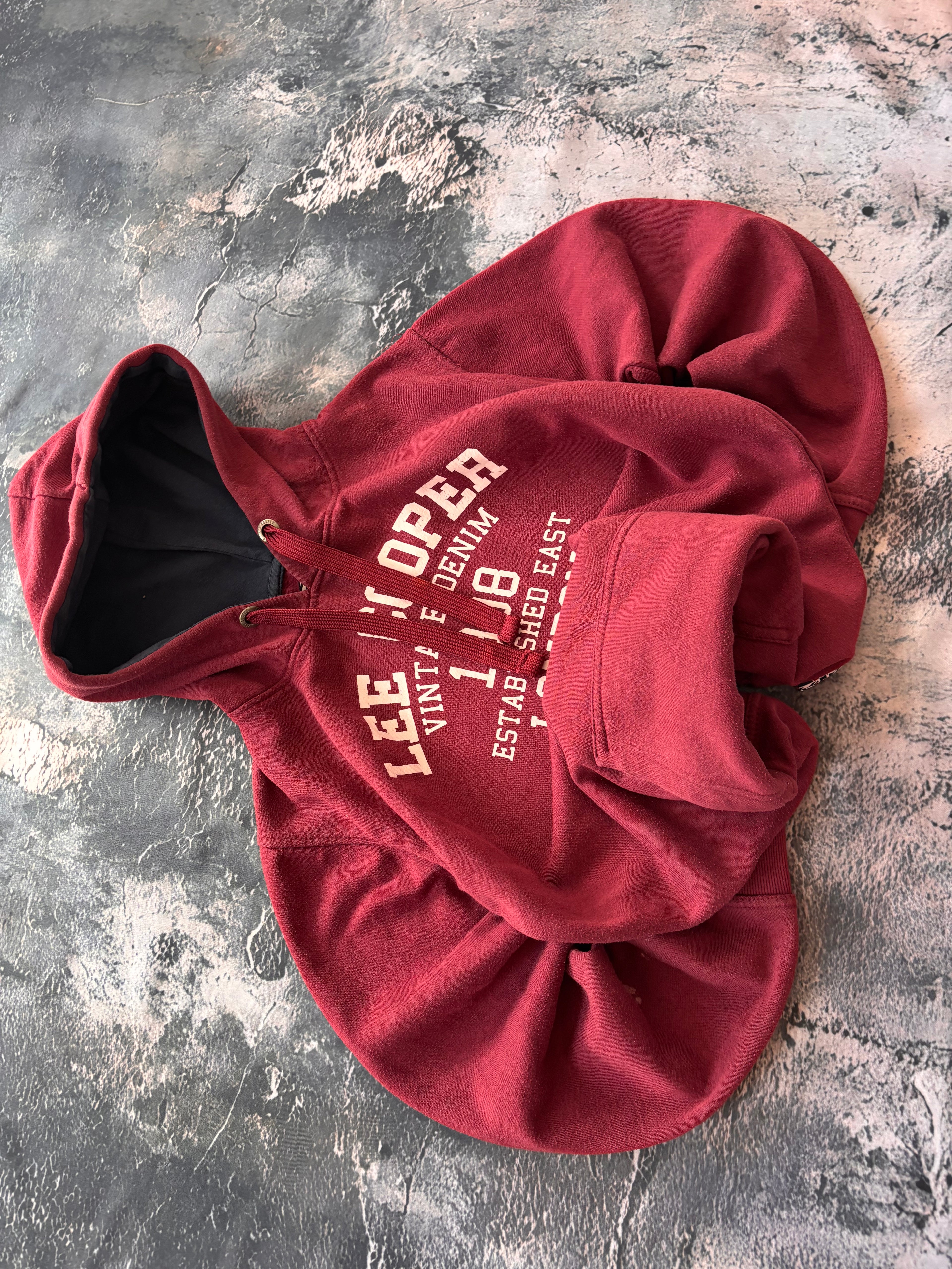 bluza hoodie LEE COOPER 1908 vintage retro american  burgundowa