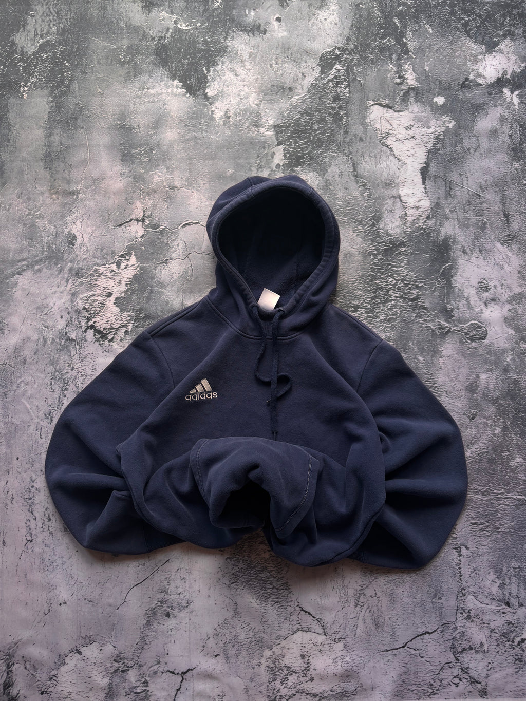 bluza hoodie Adidas granatowa basic retro usa oversize