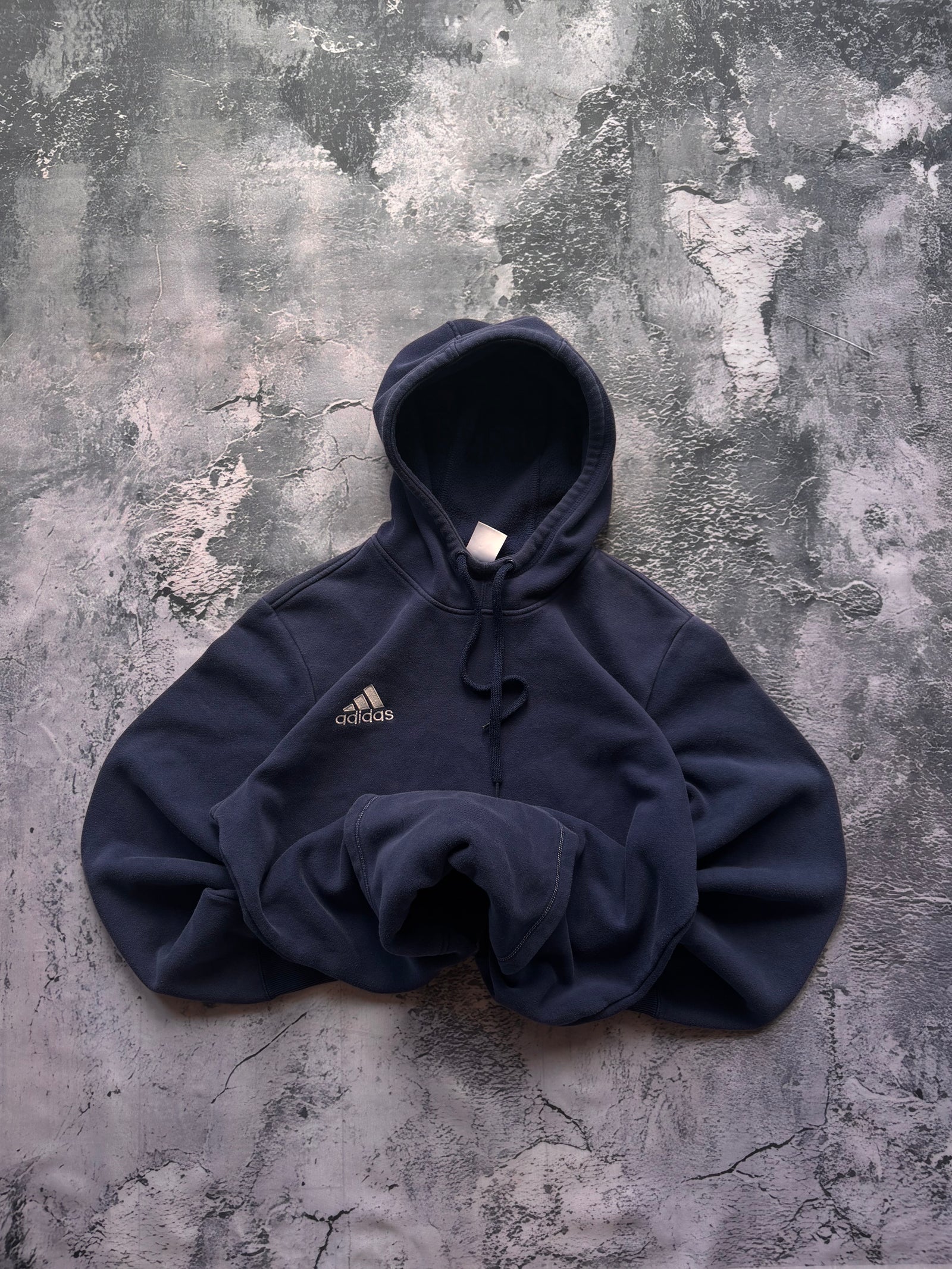 bluza hoodie Adidas granatowa basic retro usa oversize